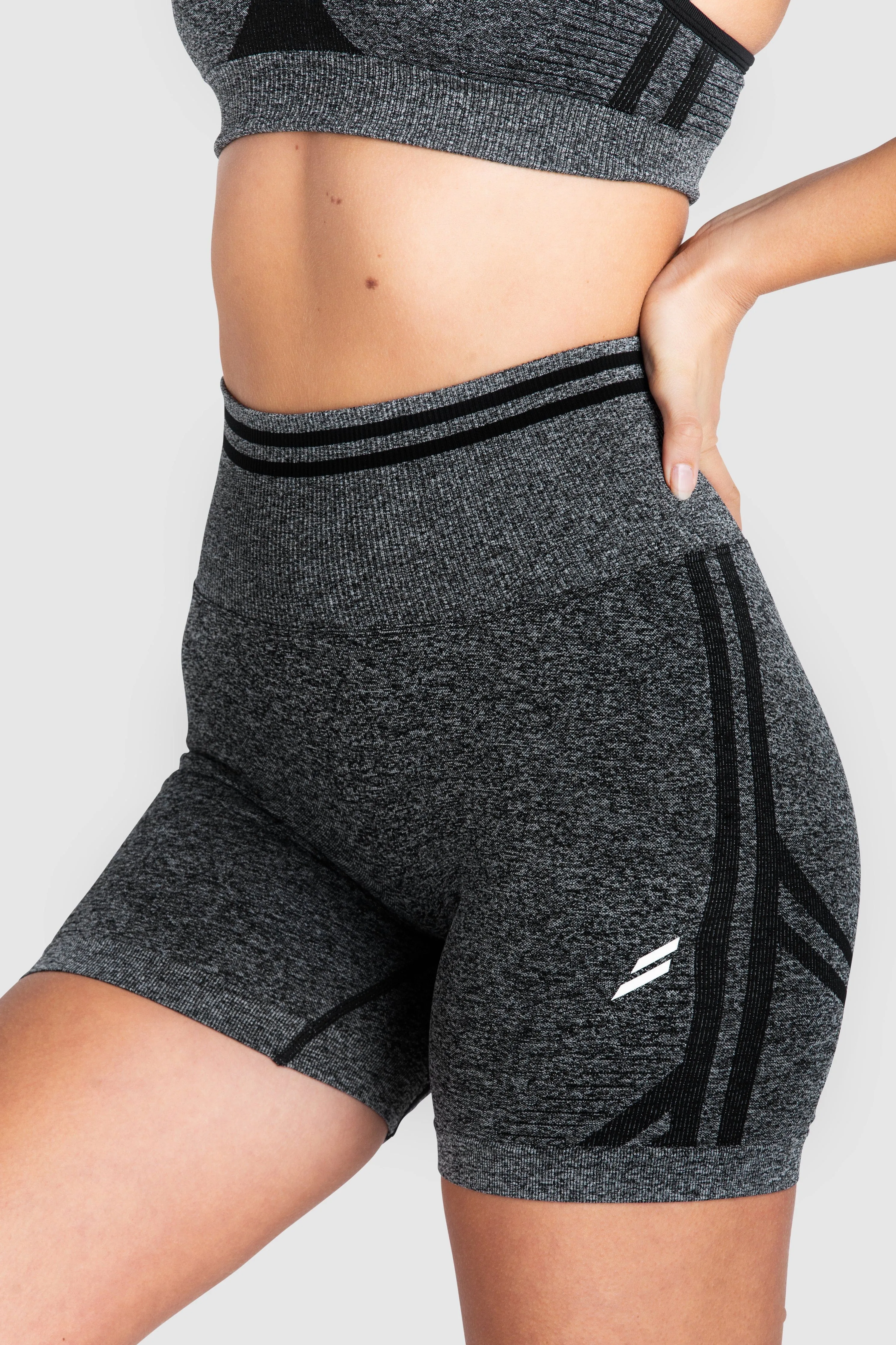 DYE Scrunch Seamless Shorts - Black Marl sold by DOYOUEVEN product image thumbnail 5