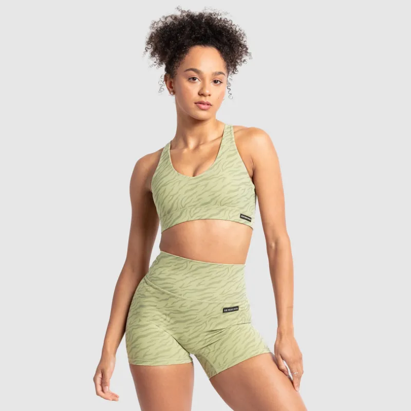 MotionSoft Crop - Olive Zebra sold by DOYOUEVEN