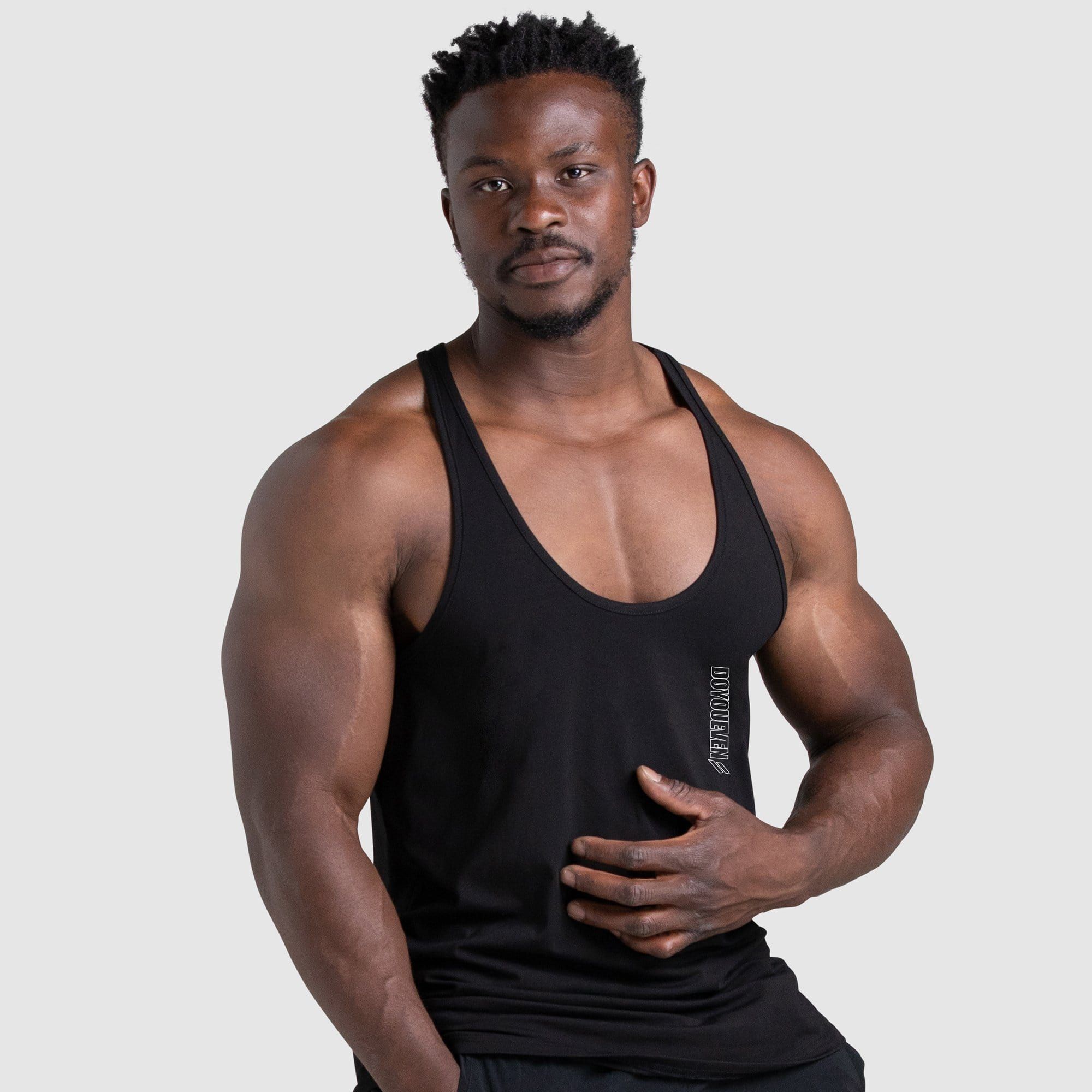 Dual Stripe Stringer - Black sold by DOYOUEVEN