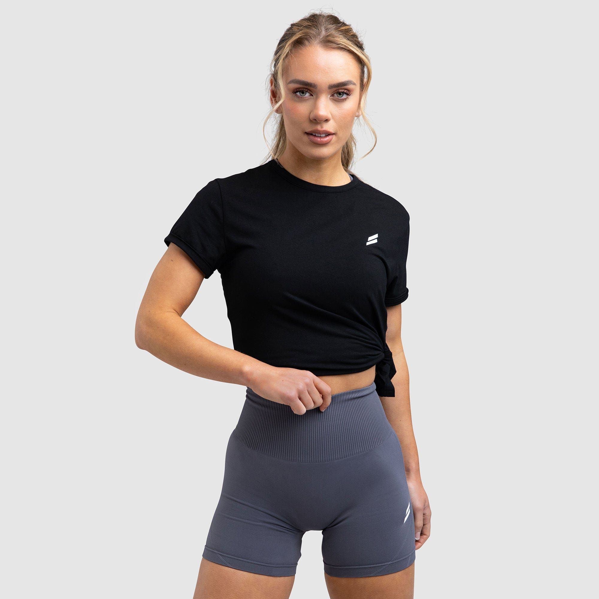 Tie-Up Tee - Black sold by DOYOUEVEN