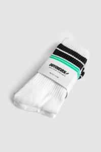 Dual Stripe Crew Socks 3pk - White sold by DOYOUEVEN