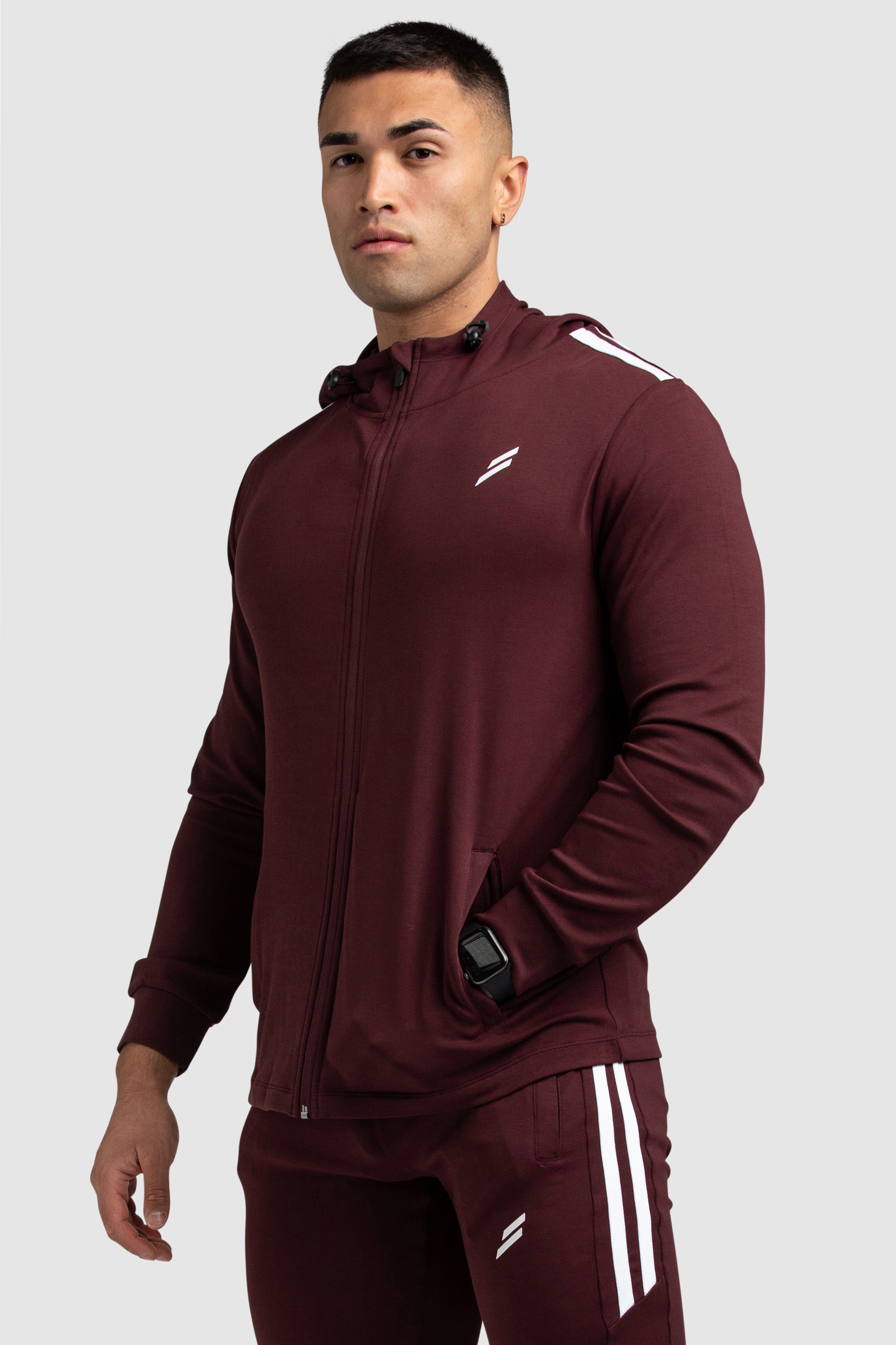 Dual Stripe Hoodie - Deep Burgundy sold by DOYOUEVEN product image thumbnail 4