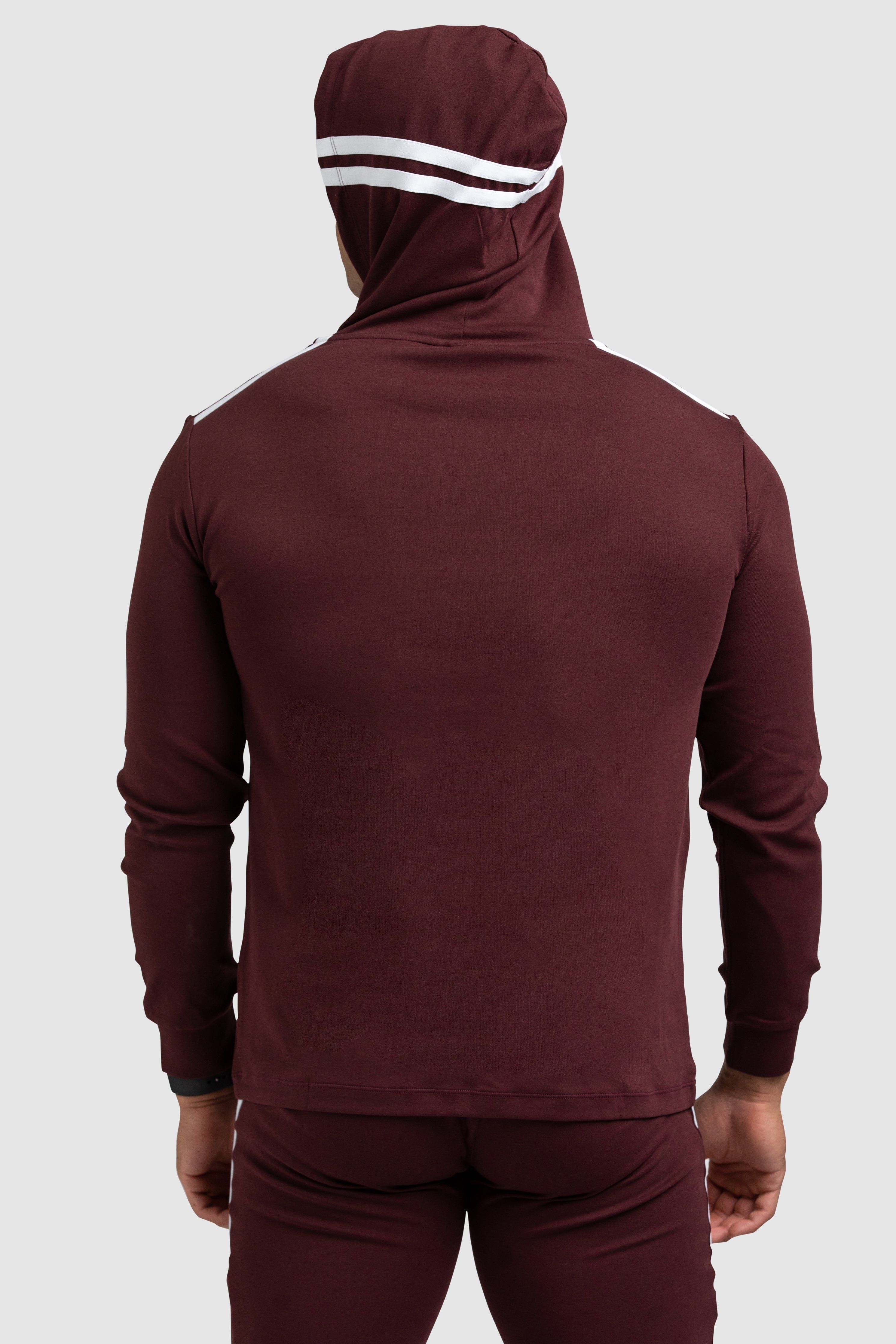 Dual Stripe Hoodie - Deep Burgundy sold by DOYOUEVEN product image thumbnail 3