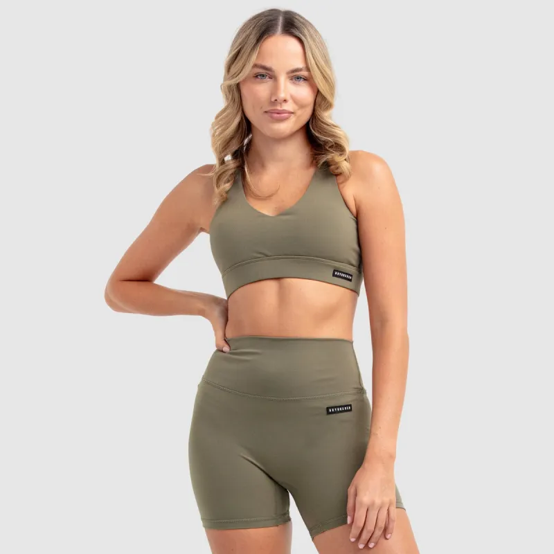 MotionSoft Crop - Deep Khaki sold by DOYOUEVEN