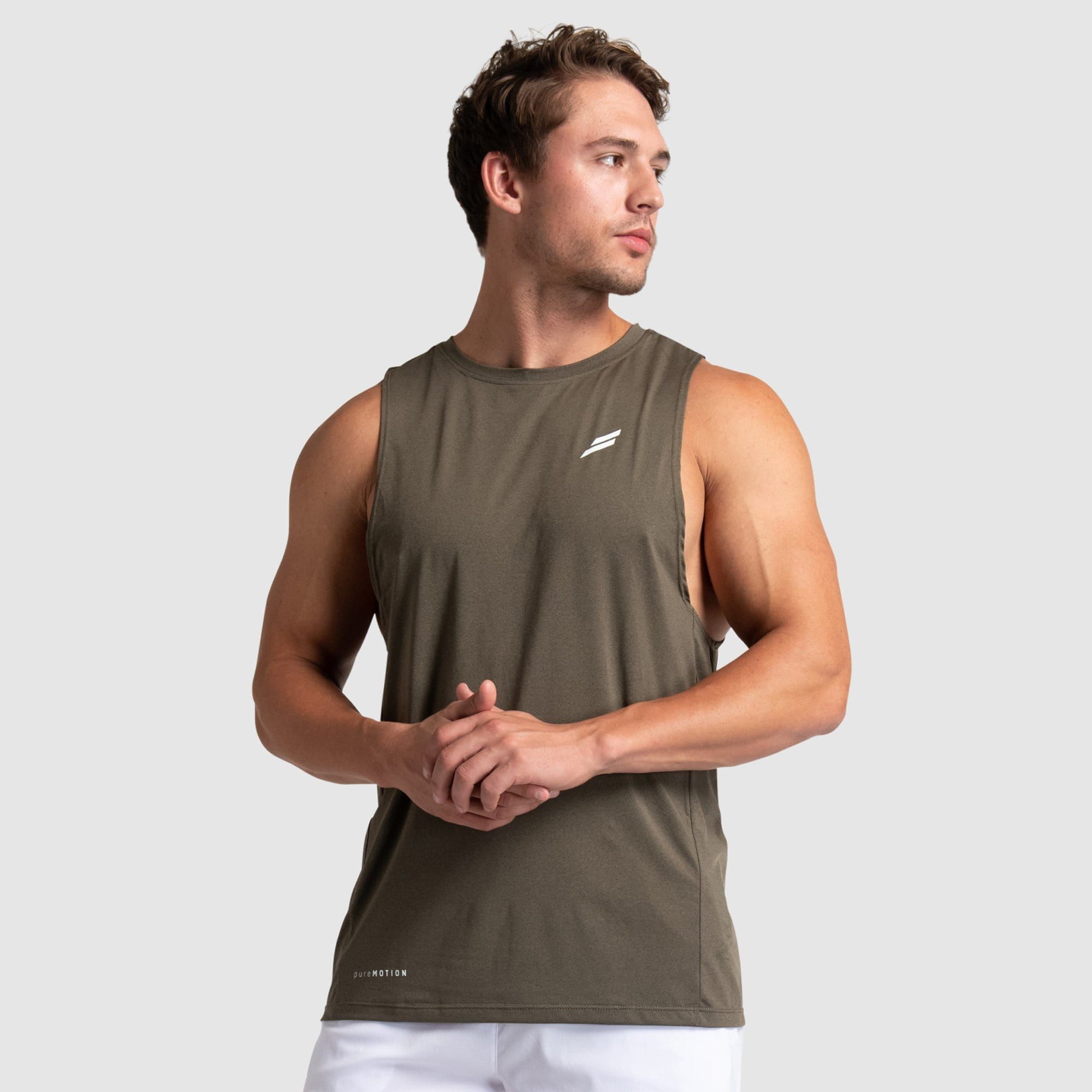 Puremotion Muscle Tank V2 - Combat Green sold by DOYOUEVEN
