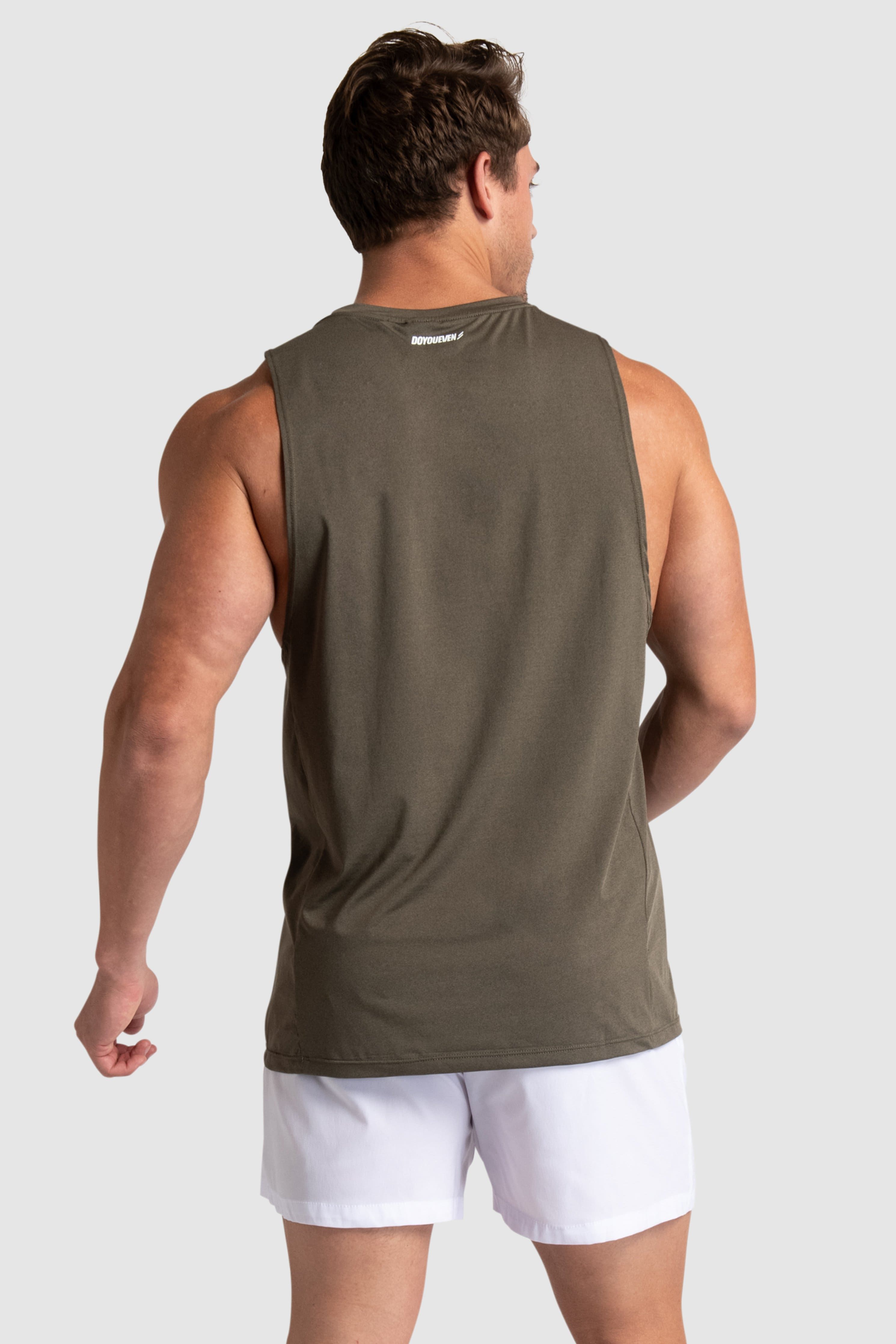 Puremotion Muscle Tank V2 - Combat Green sold by DOYOUEVEN product image thumbnail 3