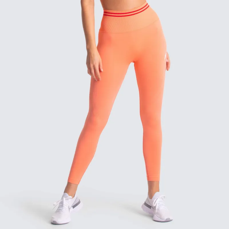 DYE Scrunch Seamless Leggings - Cantaloupe Orange sold by DOYOUEVEN