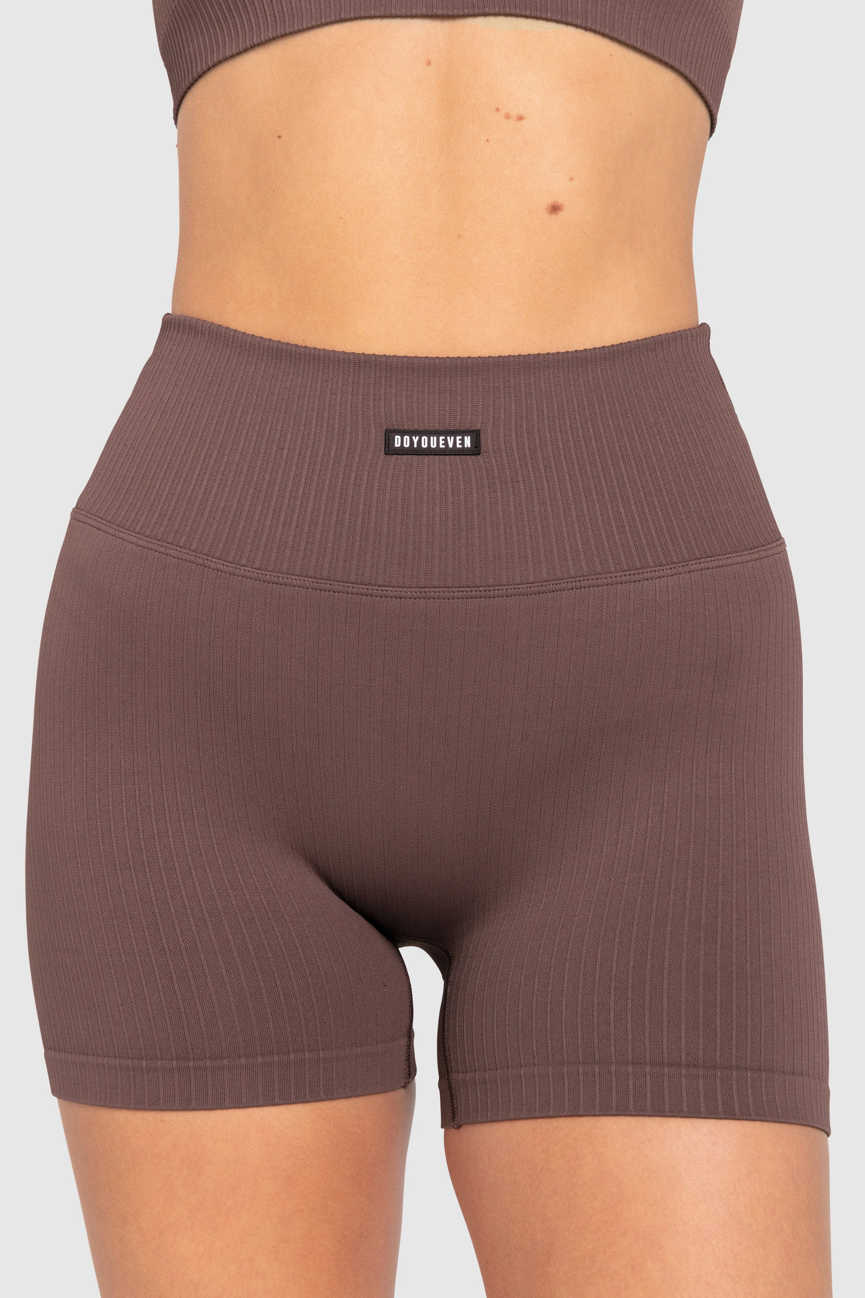 Ribbed Seamless Shorts - Espresso Brown sold by DOYOUEVEN product image thumbnail 3