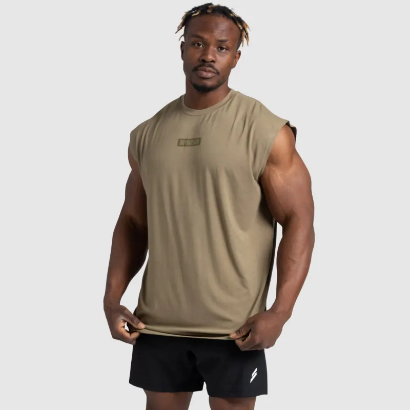 Energy Oversize Cutoff Tank - Olive sold by DOYOUEVEN