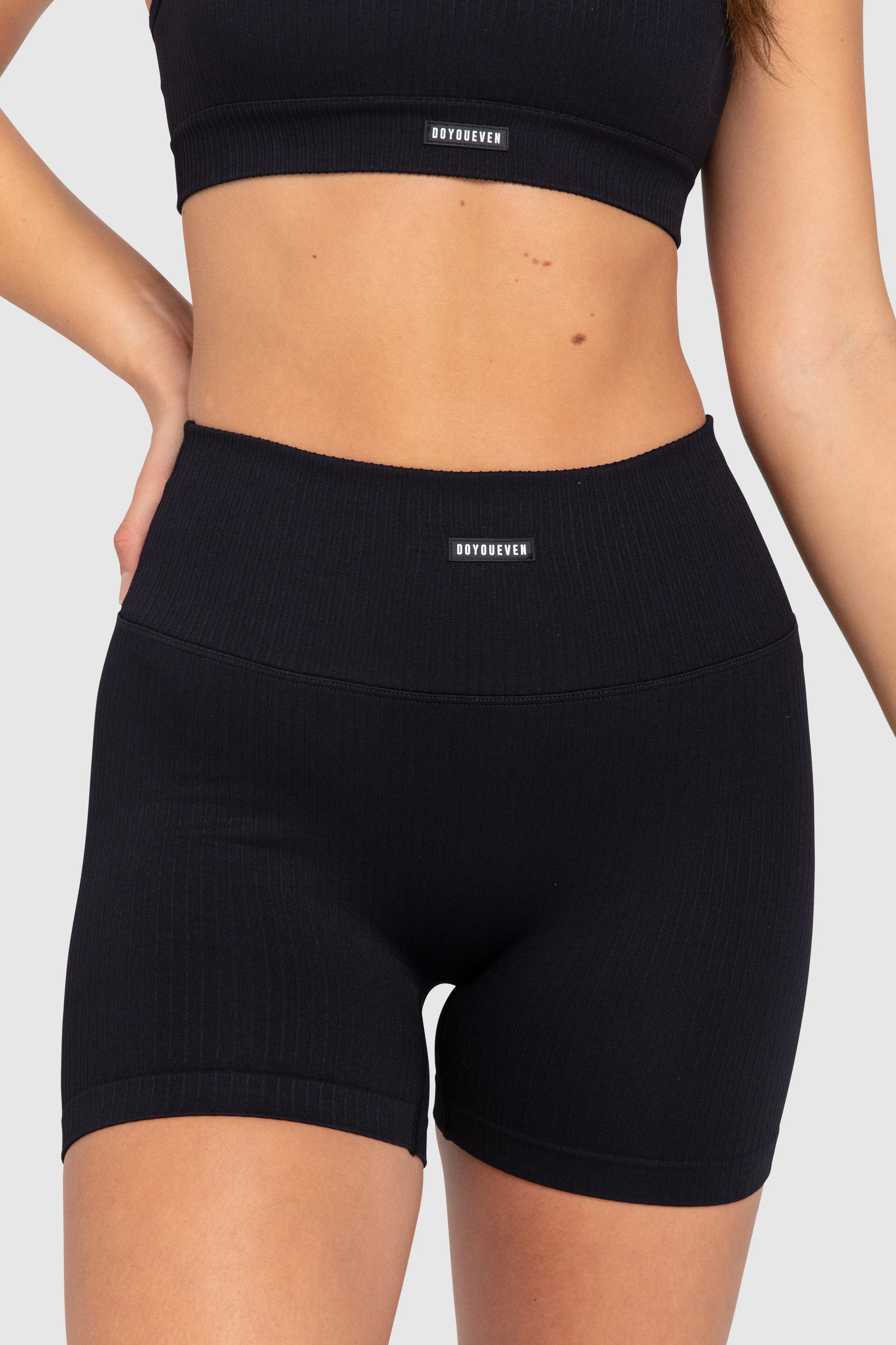 Ribbed Seamless Shorts - Midnight Black sold by DOYOUEVEN product image thumbnail 3
