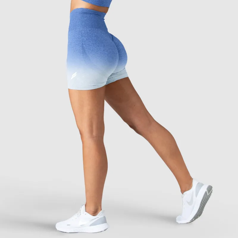 Ombre Scrunch Seamless Shorts - Blue sold by DOYOUEVEN