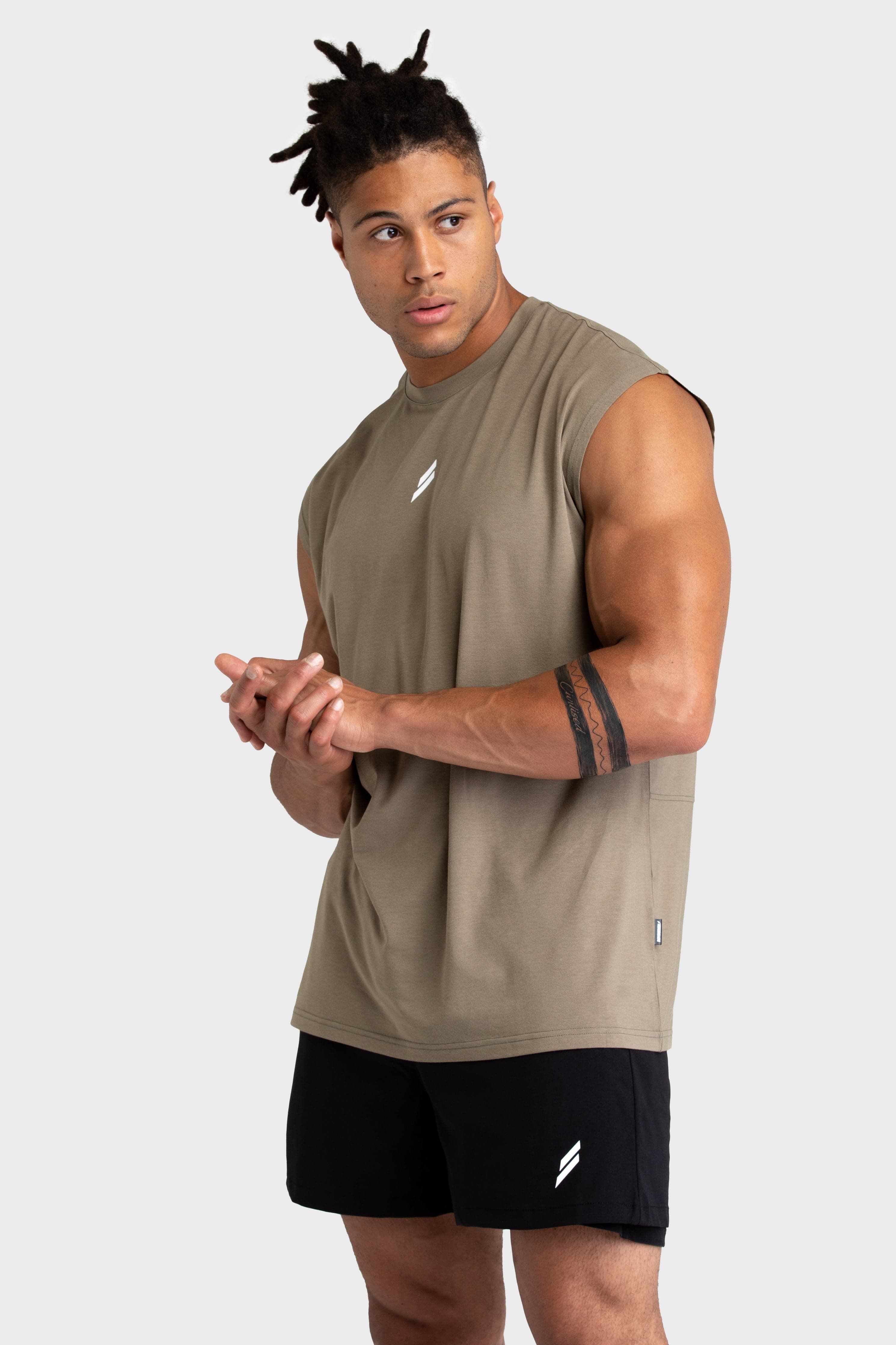 Mark Oversize Cutoff Tank - Olive sold by DOYOUEVEN product image thumbnail 4