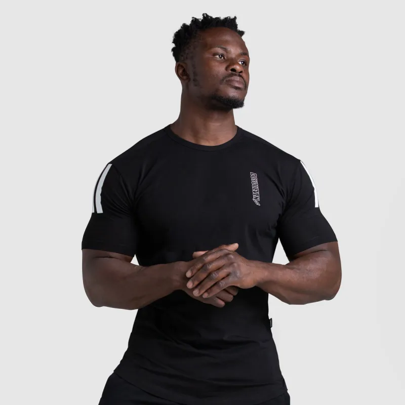 Dual Stripe Drop Tee - Black sold by DOYOUEVEN