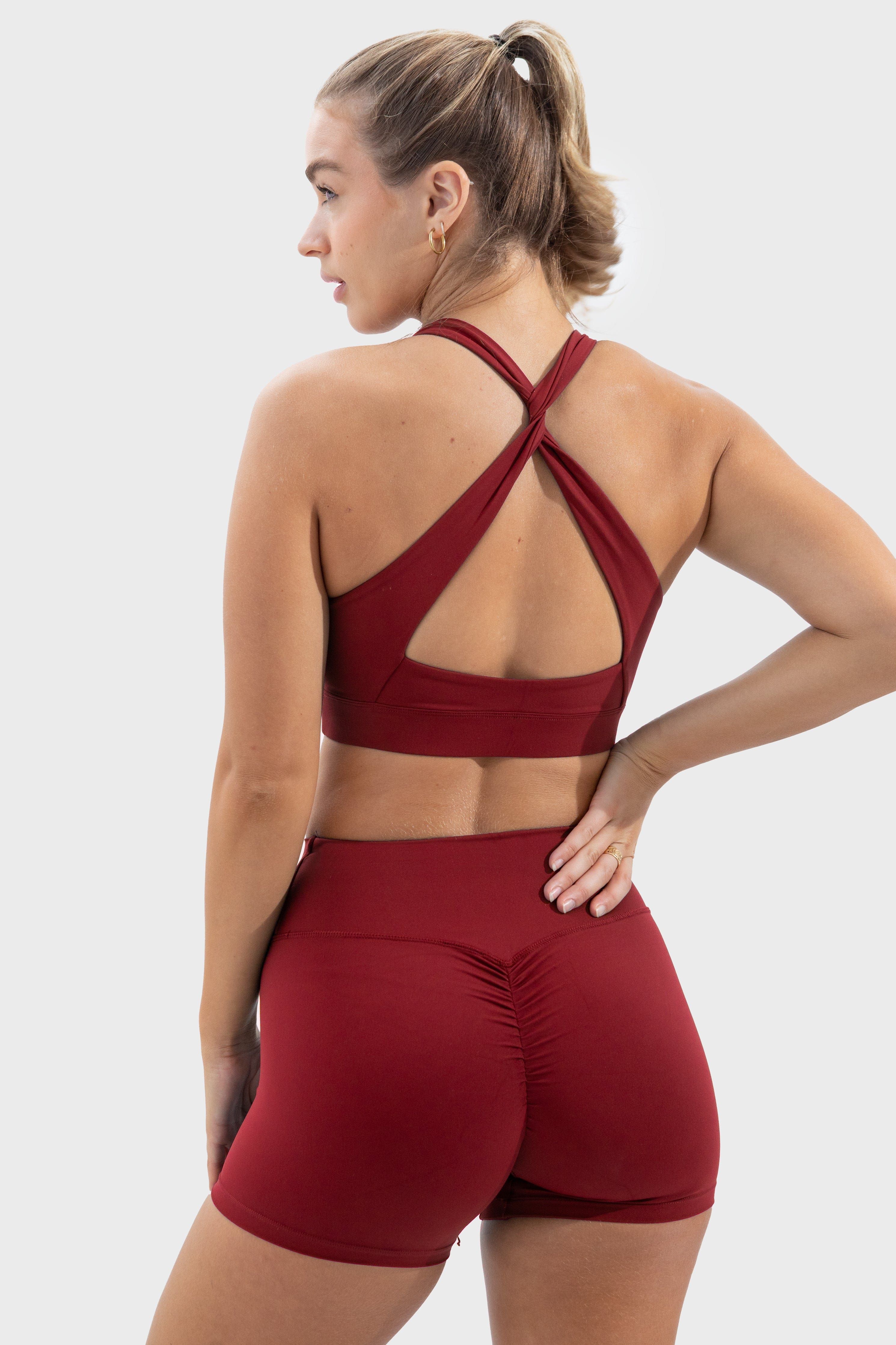 Evoke Scrunch Crop - Red sold by DOYOUEVEN product image thumbnail 3