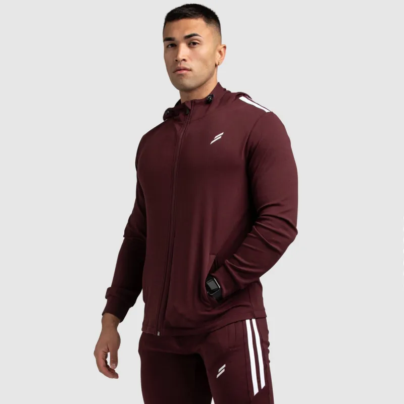 Dual Stripe Hoodie - Deep Burgundy sold by DOYOUEVEN