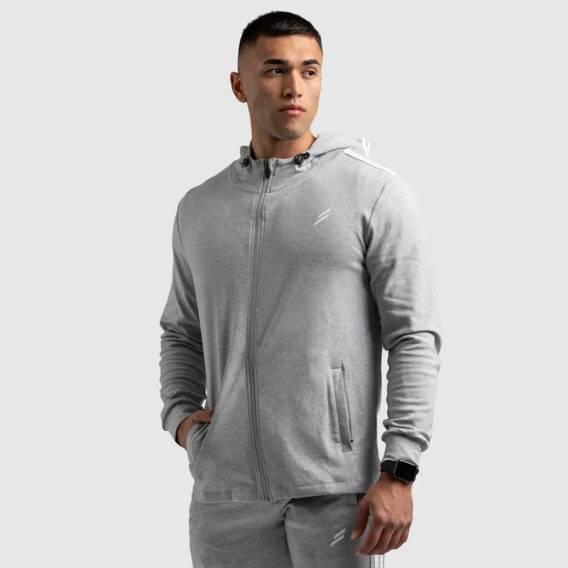 Dual Stripe Hoodie - Grey sold by DOYOUEVEN