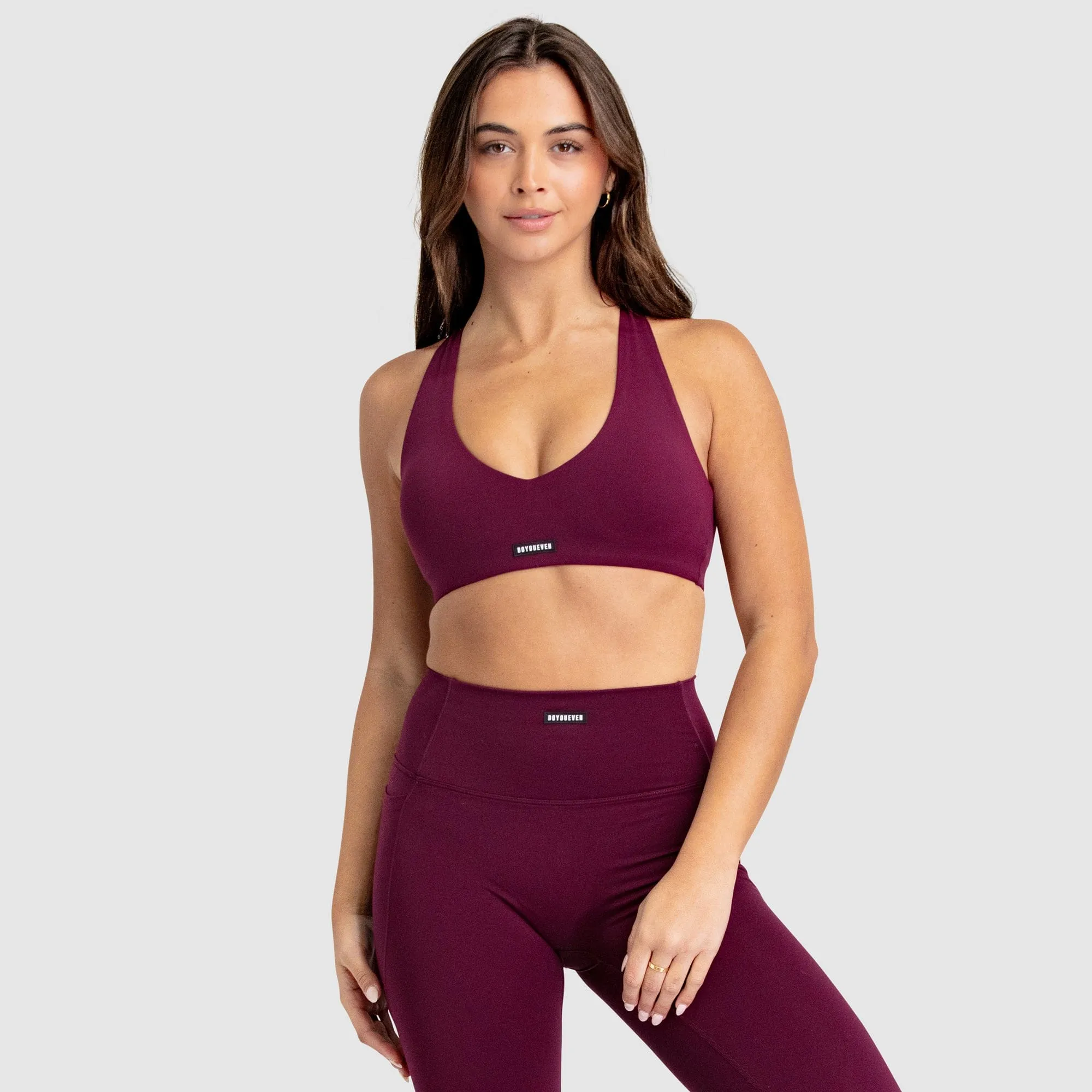 Desire V-Neck Crop - Wine Red sold by DOYOUEVEN