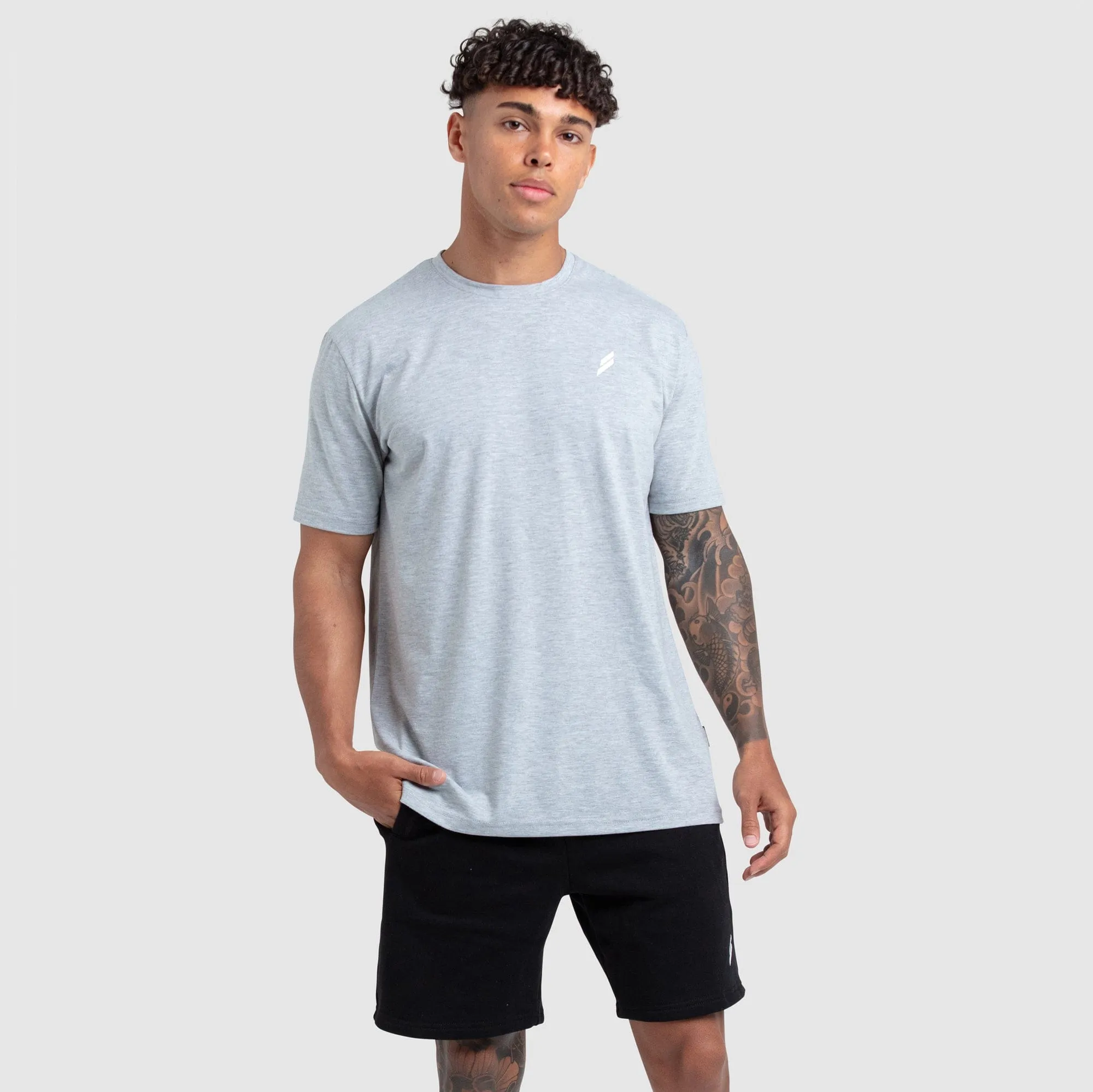 Essential Regular Fit Tee - Grey Marl sold by DOYOUEVEN
