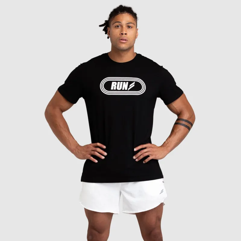 Run Regular Fit Tee - Black sold by DOYOUEVEN