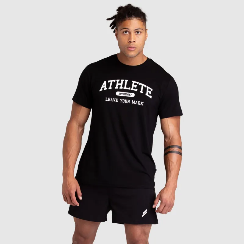 Athlete Regular Fit Tee - Black sold by DOYOUEVEN