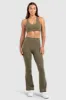 MotionSoft Flared Leggings - Deep Khaki sold by DOYOUEVEN