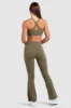 MotionSoft Flared Leggings - Deep Khaki sold by DOYOUEVEN