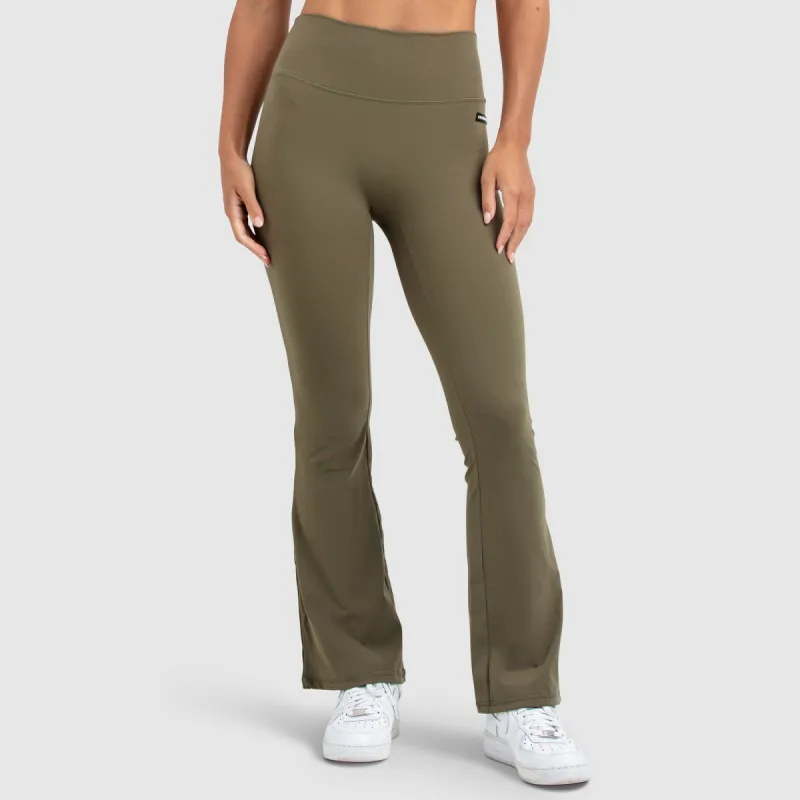 MotionSoft Flared Leggings - Deep Khaki sold by DOYOUEVEN