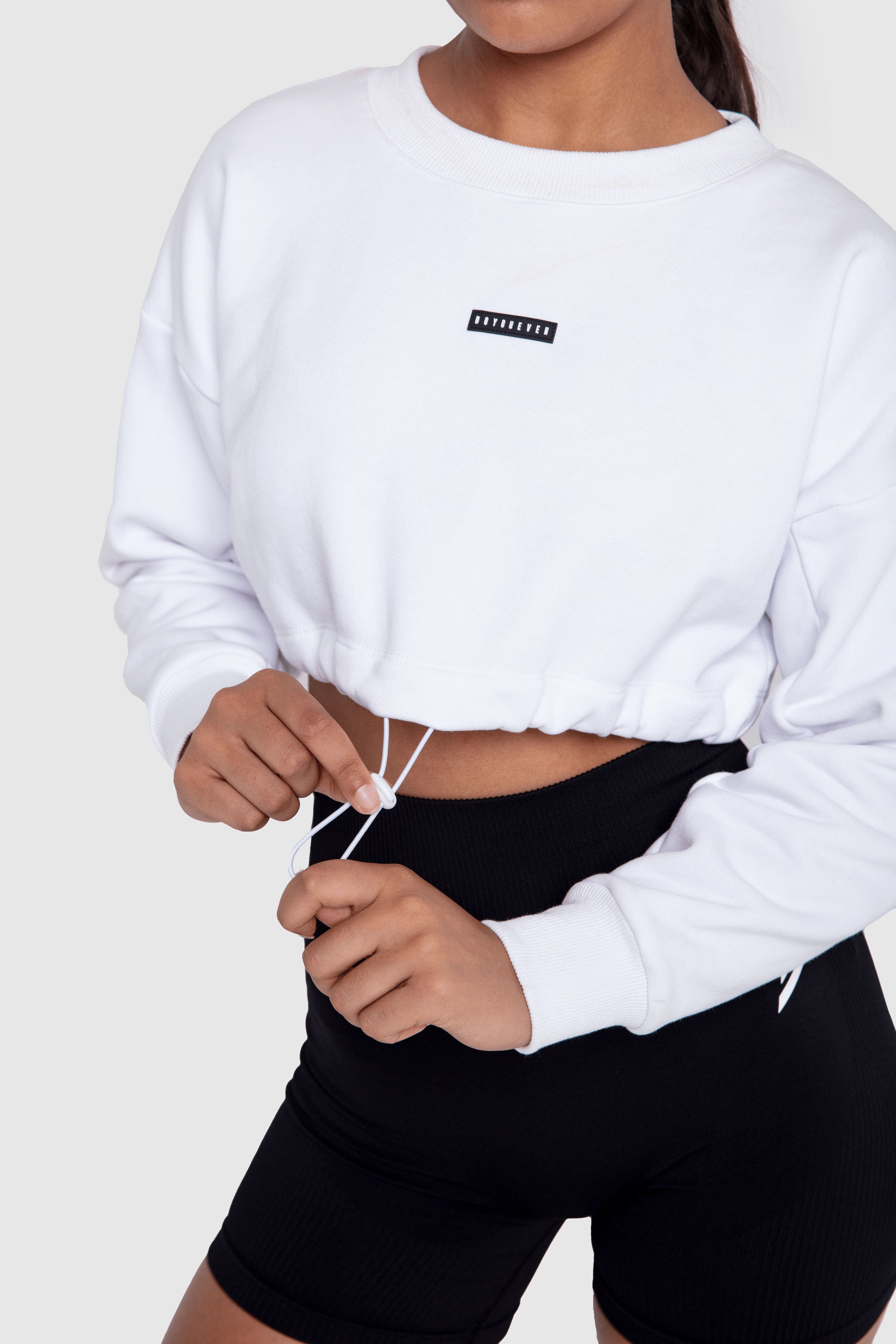 Everyday Cropped Jumper - White sold by DOYOUEVEN product image thumbnail 5