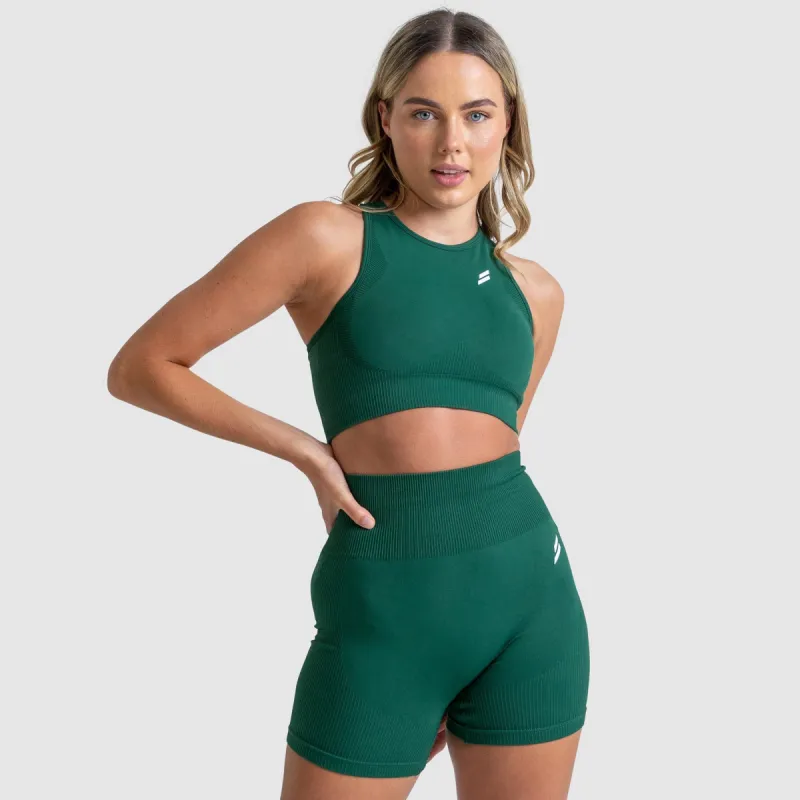 Impact Solid High-Neck Crop - Green sold by DOYOUEVEN