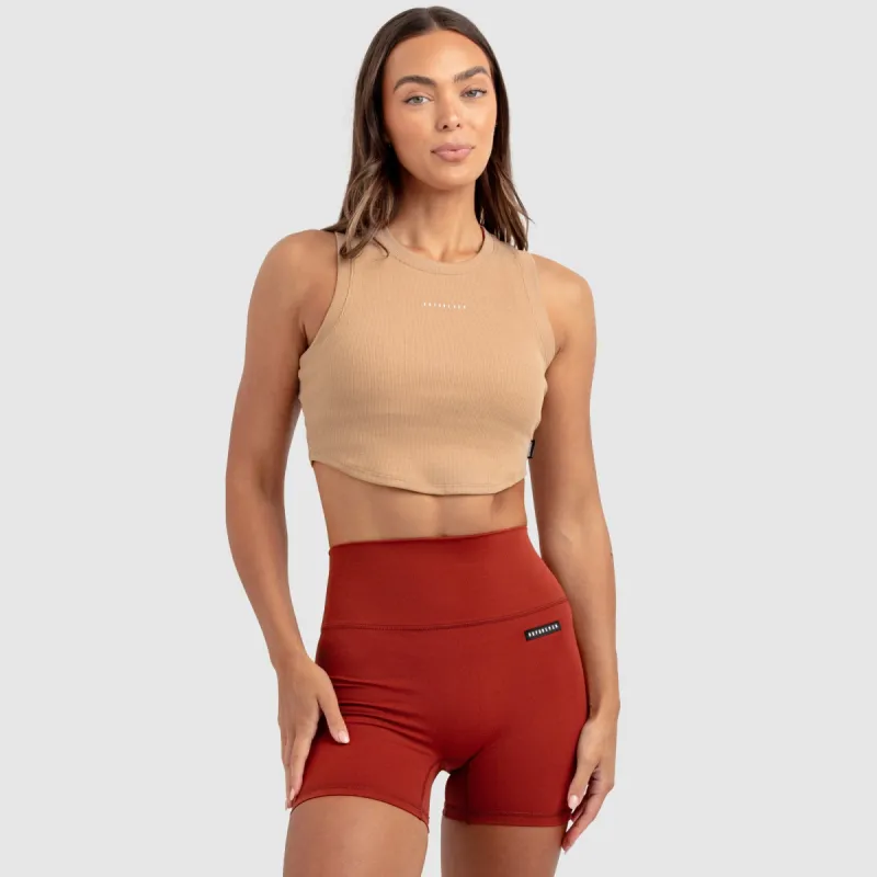 Womens Scoop Tank - Taupe Brown sold by DOYOUEVEN