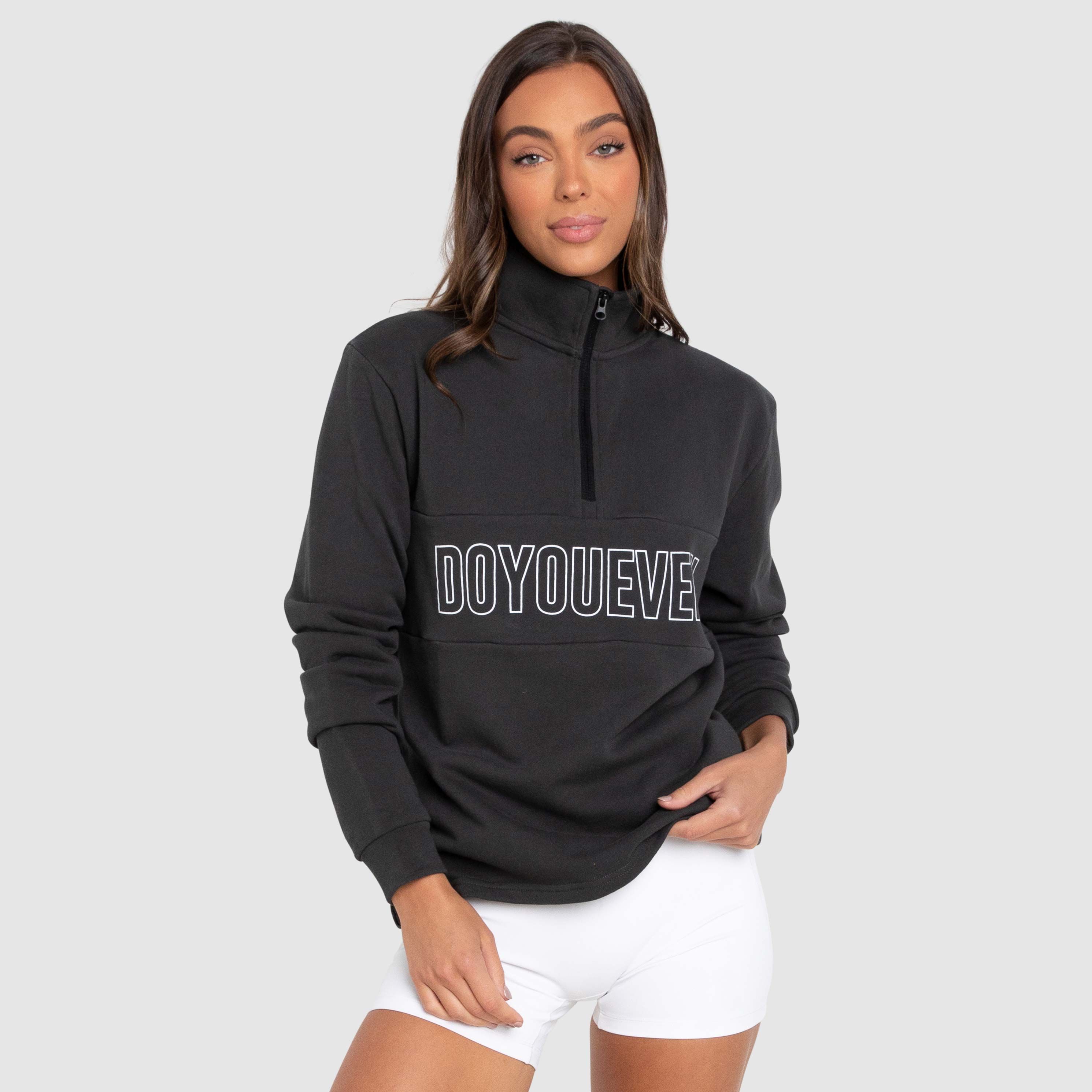 Essential ¼ Zip Jumper - Charcoal sold by DOYOUEVEN