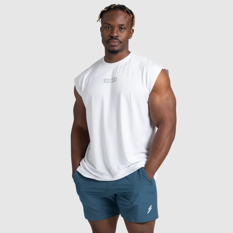 Energy Oversize Cutoff Tank - White sold by DOYOUEVEN