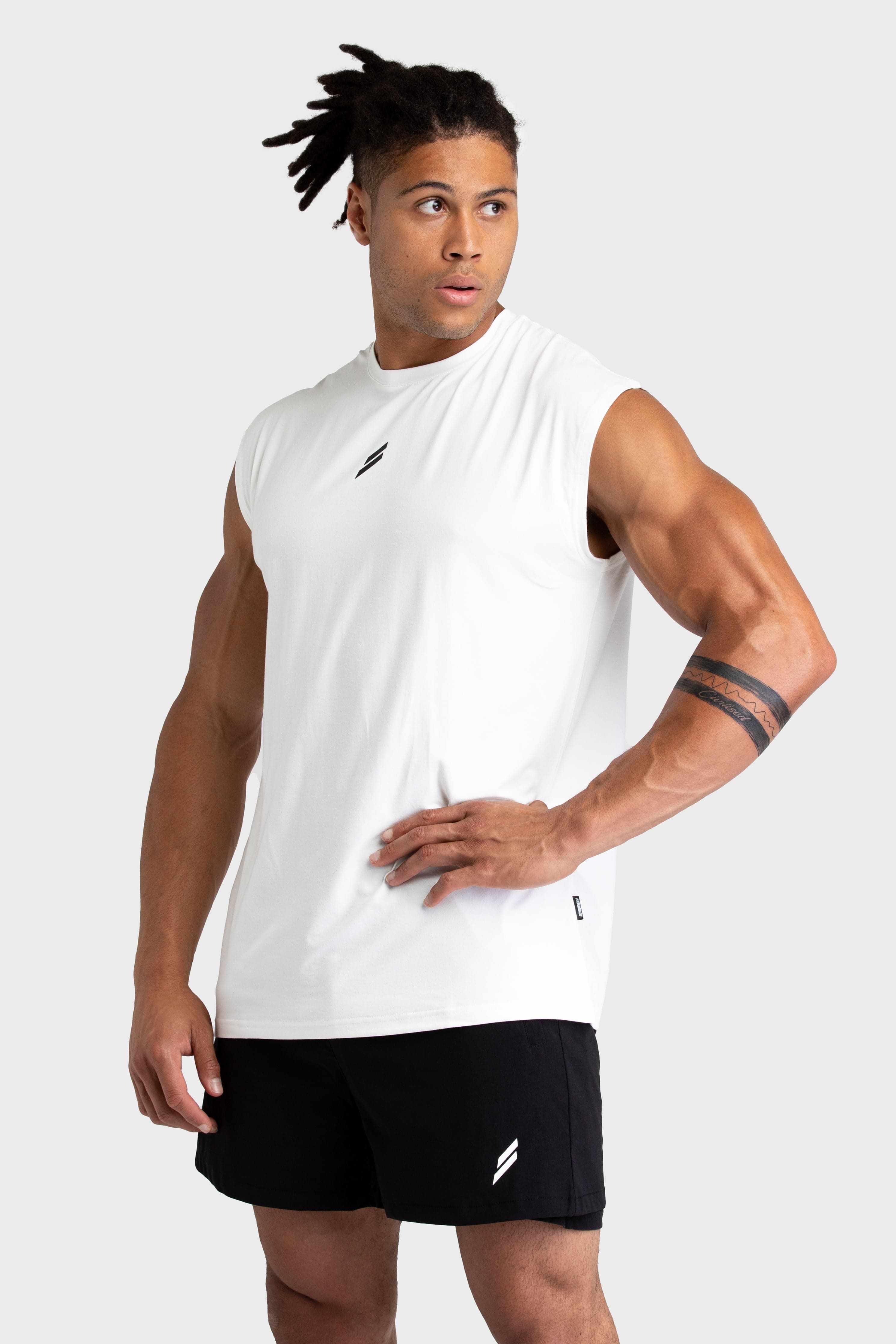 Mark Oversize Cutoff Tank - White sold by DOYOUEVEN product image thumbnail 4
