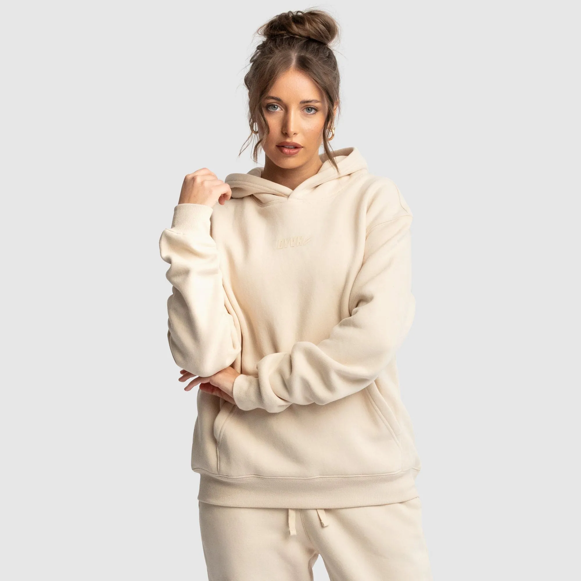 Women's DYVN Relaxed Fit Hoodie - Cream sold by DOYOUEVEN