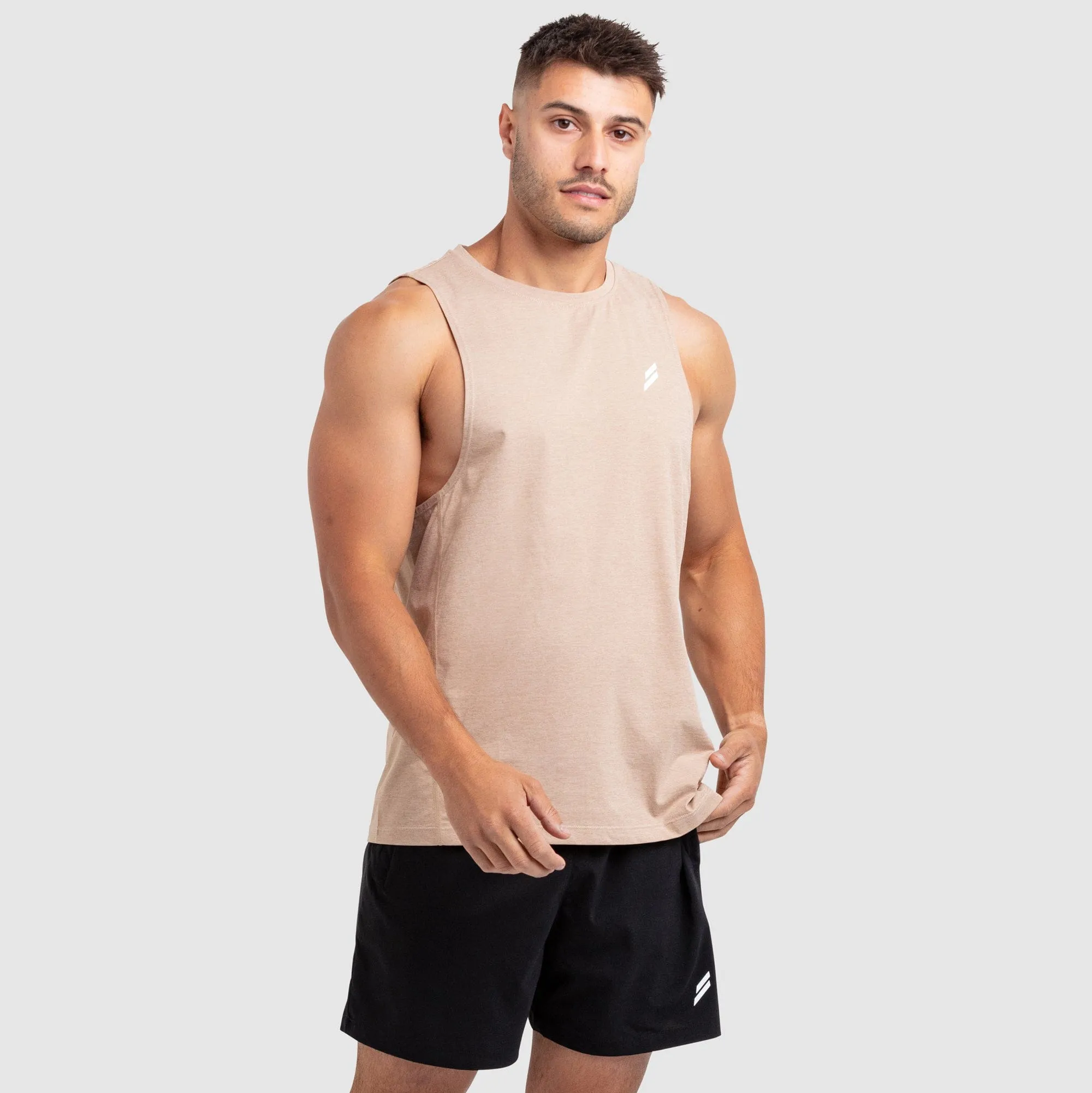 Puremotion Muscle Tank V3 - Light Taupe sold by DOYOUEVEN