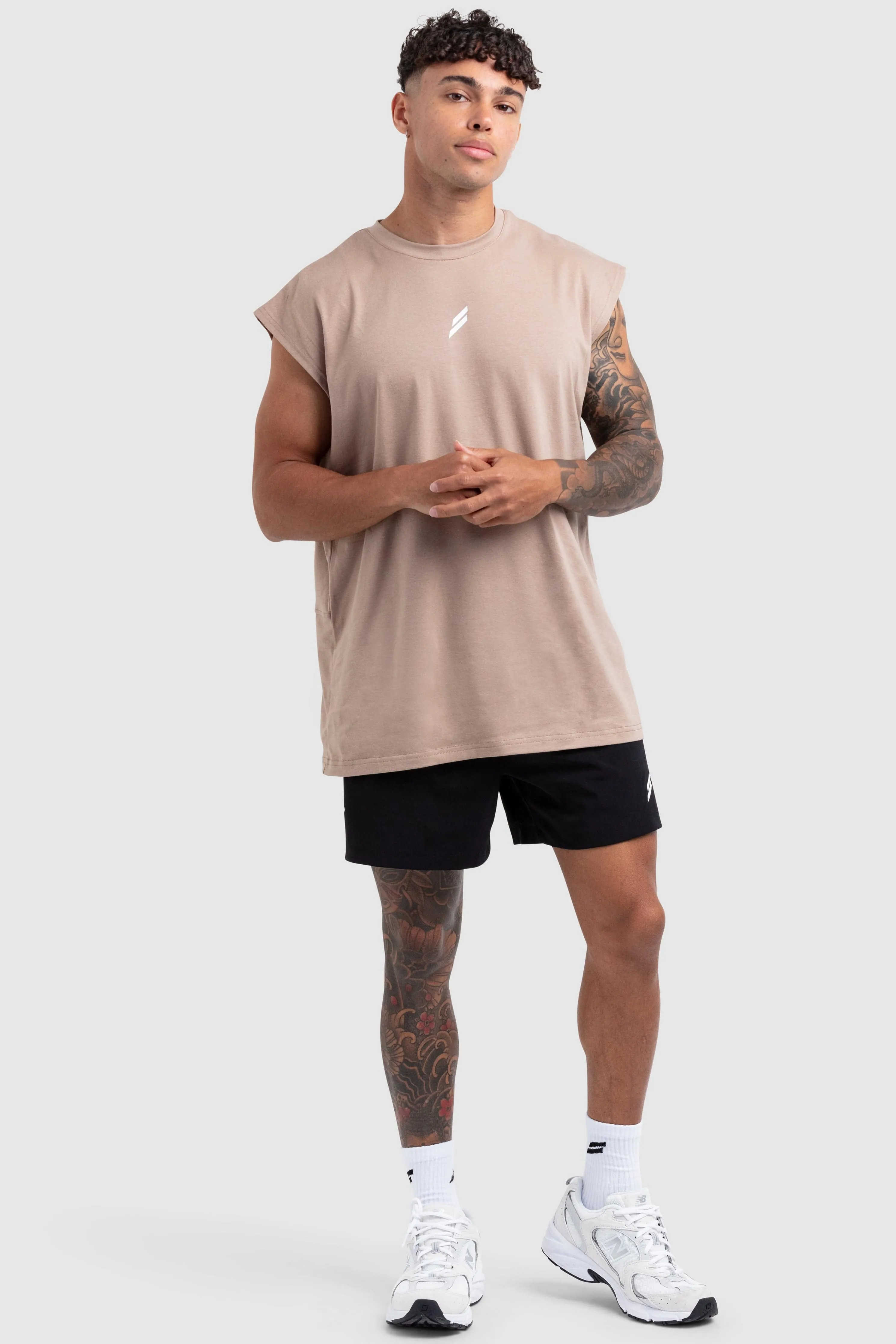 Mark Oversize Cutoff Tank - Light Taupe sold by DOYOUEVEN product image thumbnail 2