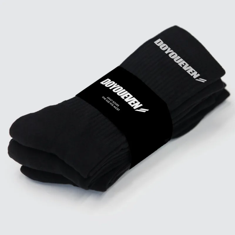 Prime Crew Socks 2pk - Black sold by DOYOUEVEN