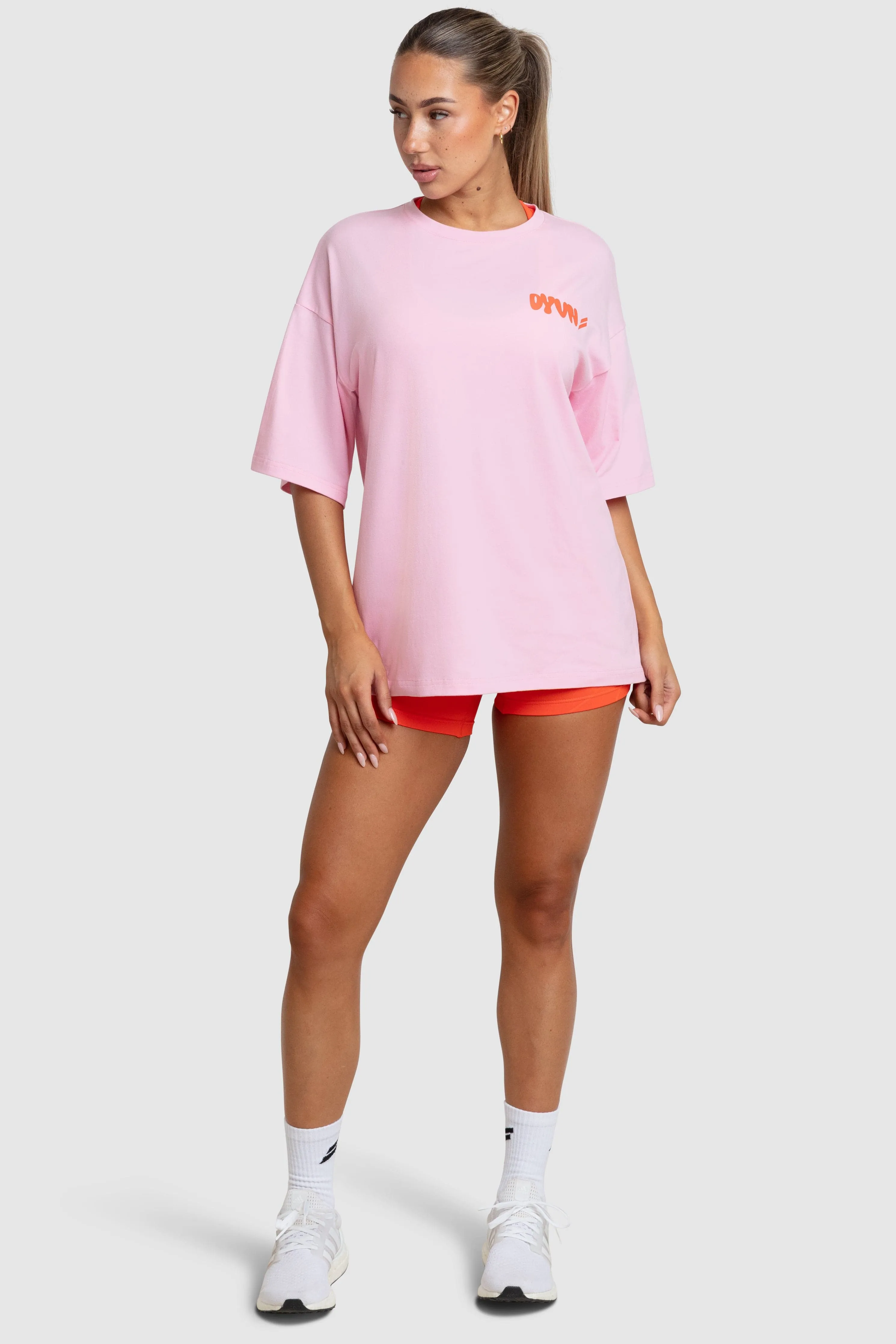 Oversize Lifting Club Tee - Pastel Pink sold by DOYOUEVEN product image thumbnail 3
