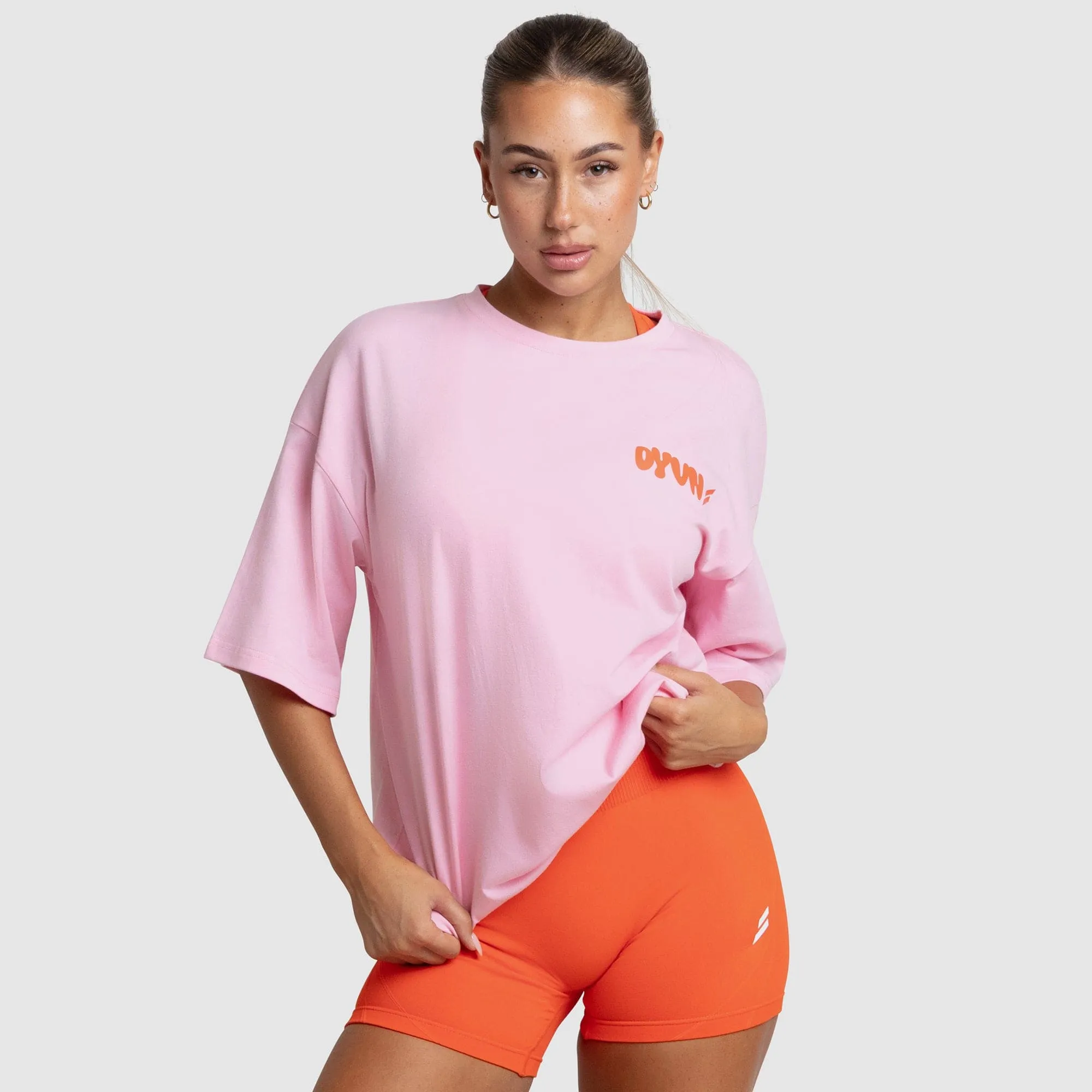 Oversize Lifting Club Tee - Pastel Pink sold by DOYOUEVEN