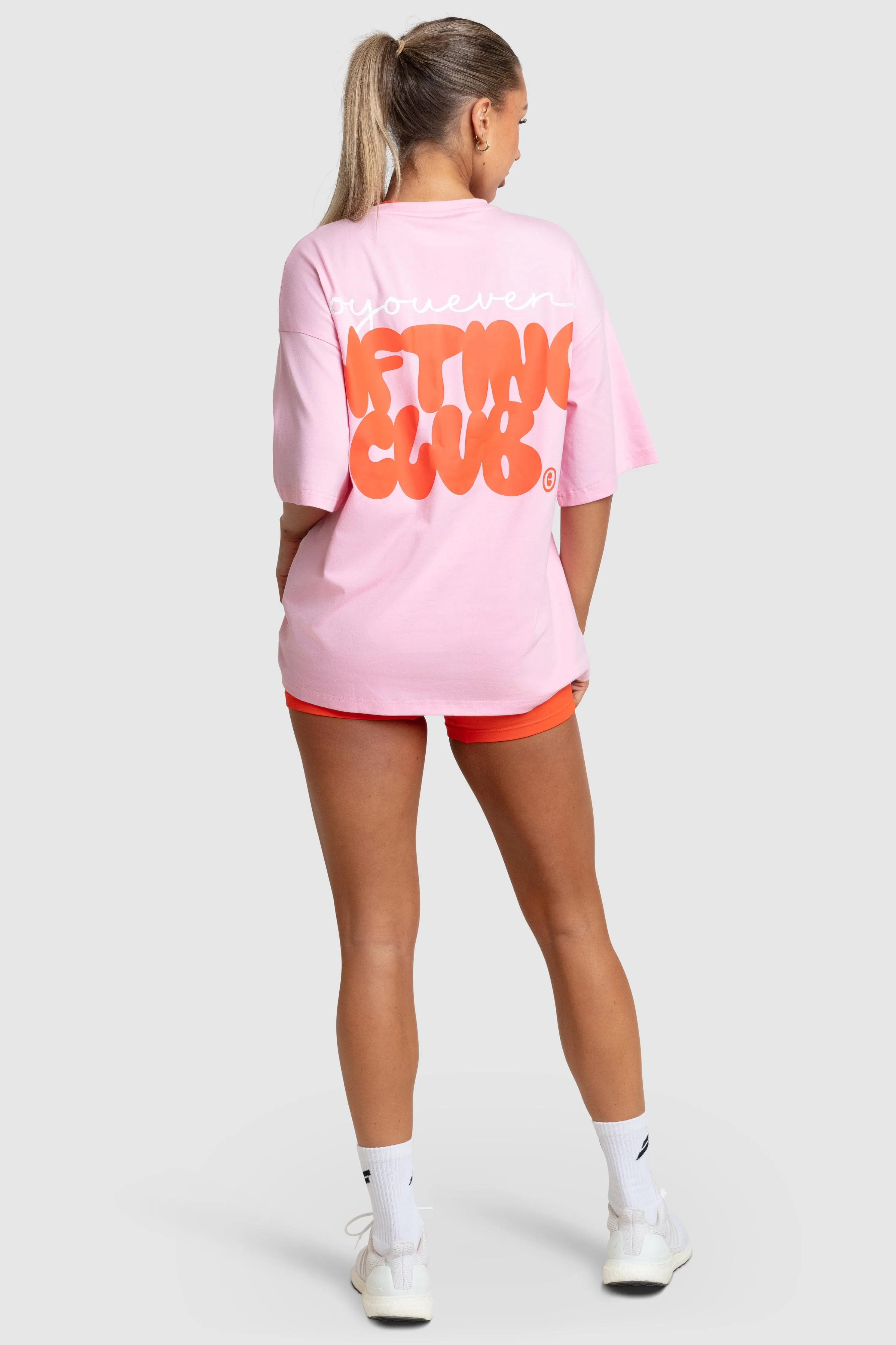 Oversize Lifting Club Tee - Pastel Pink sold by DOYOUEVEN product image thumbnail 2