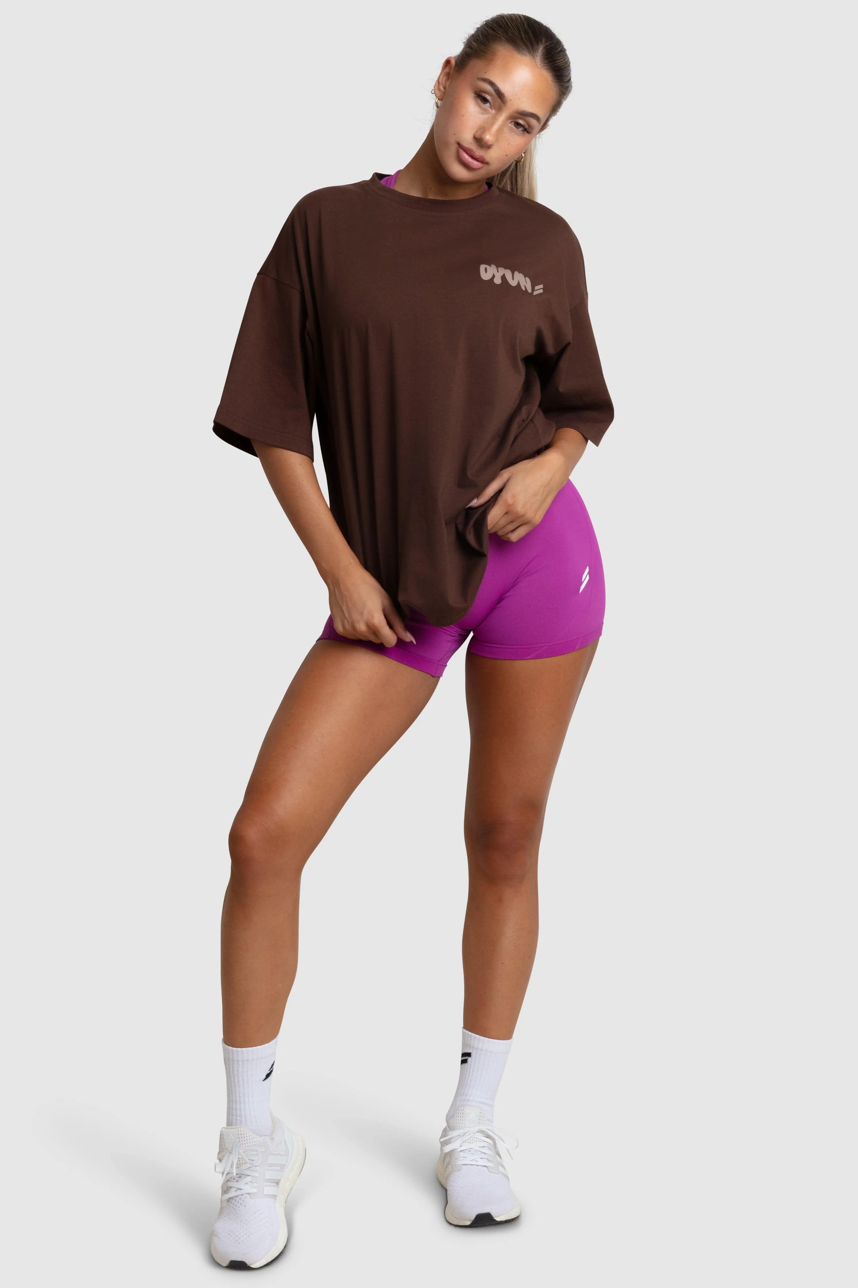 Oversize Lifting Club Tee - Espresso Brown sold by DOYOUEVEN product image thumbnail 4