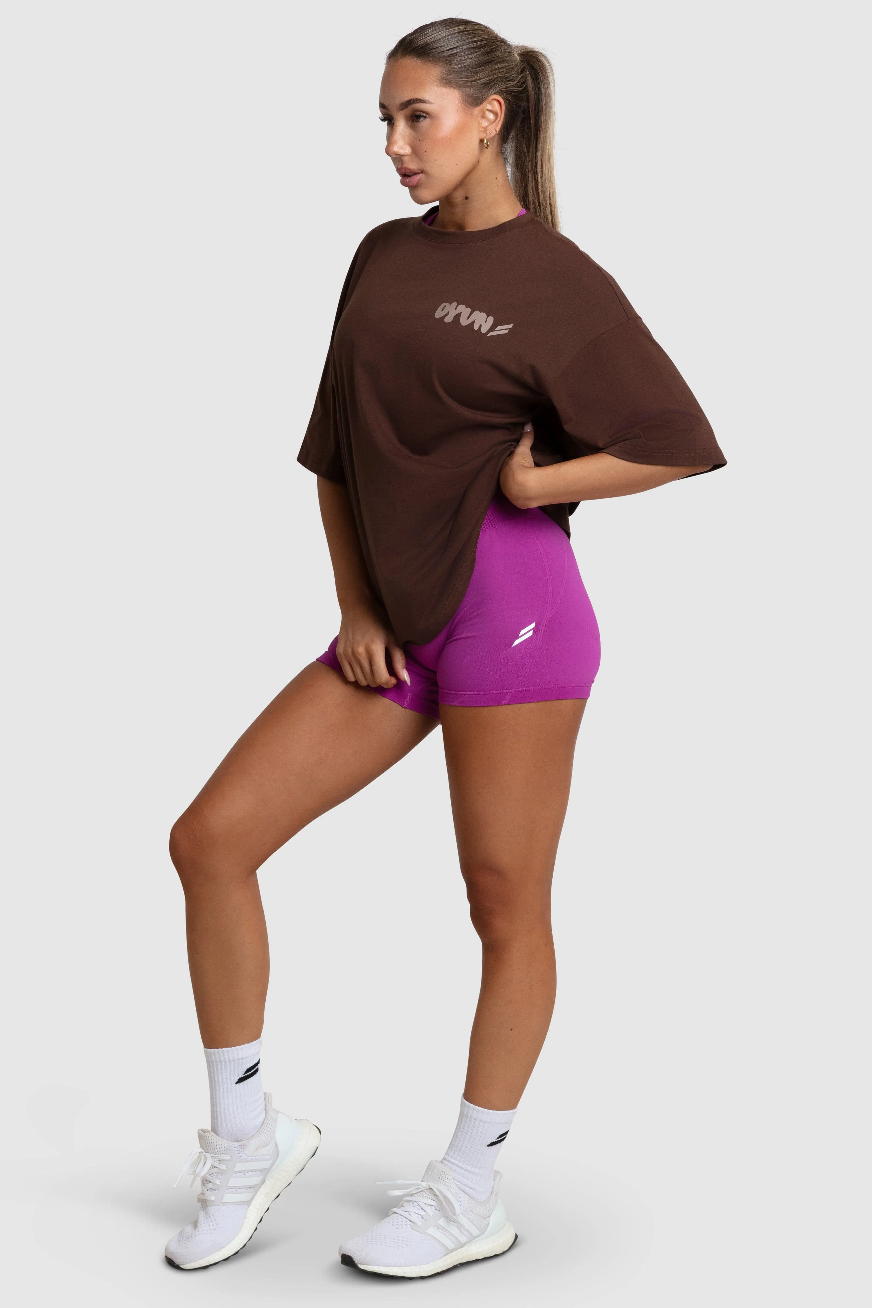 Oversize Lifting Club Tee - Espresso Brown sold by DOYOUEVEN product image thumbnail 5