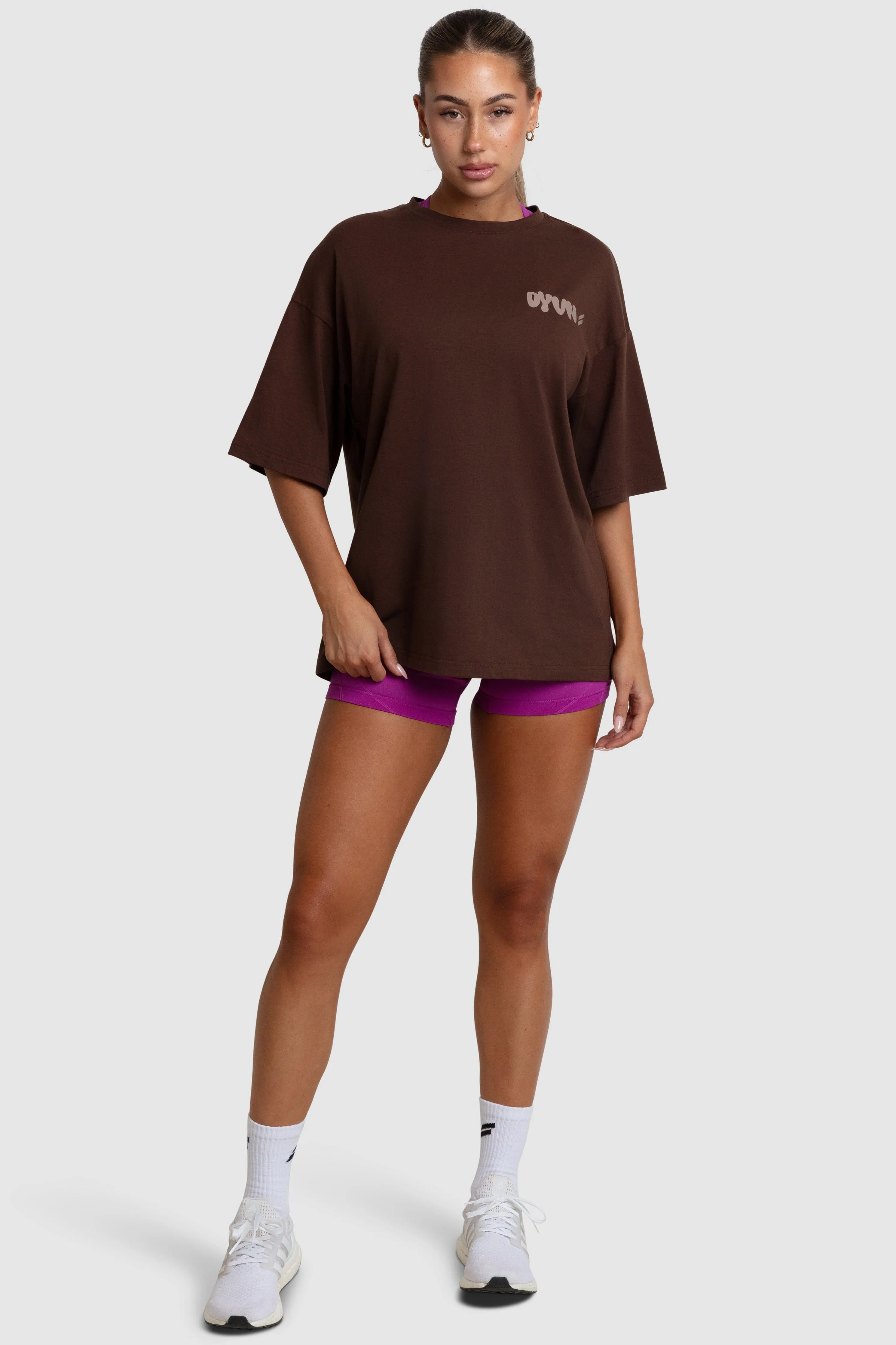 Oversize Lifting Club Tee - Espresso Brown sold by DOYOUEVEN product image thumbnail 2