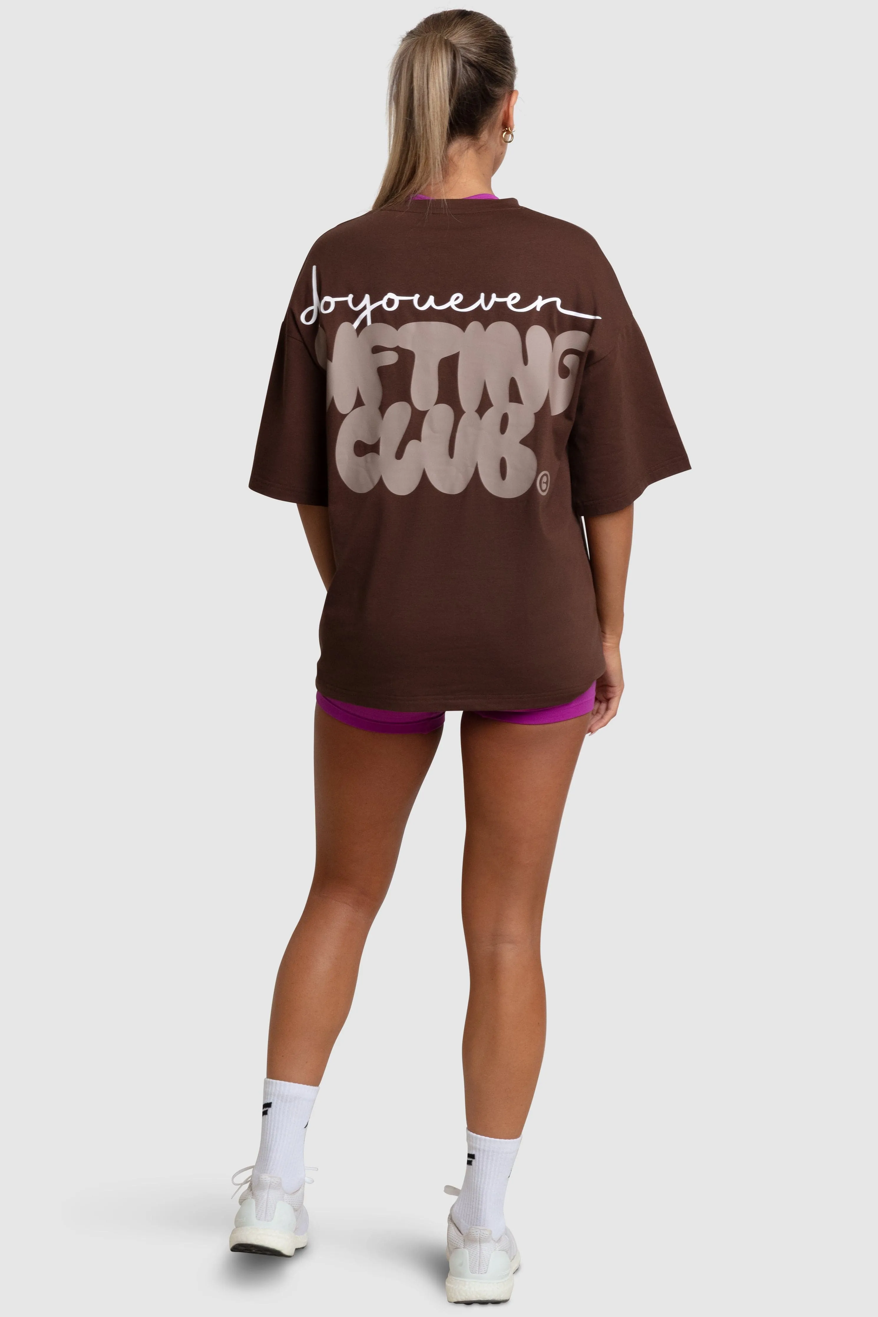 Oversize Lifting Club Tee - Espresso Brown sold by DOYOUEVEN product image thumbnail 3