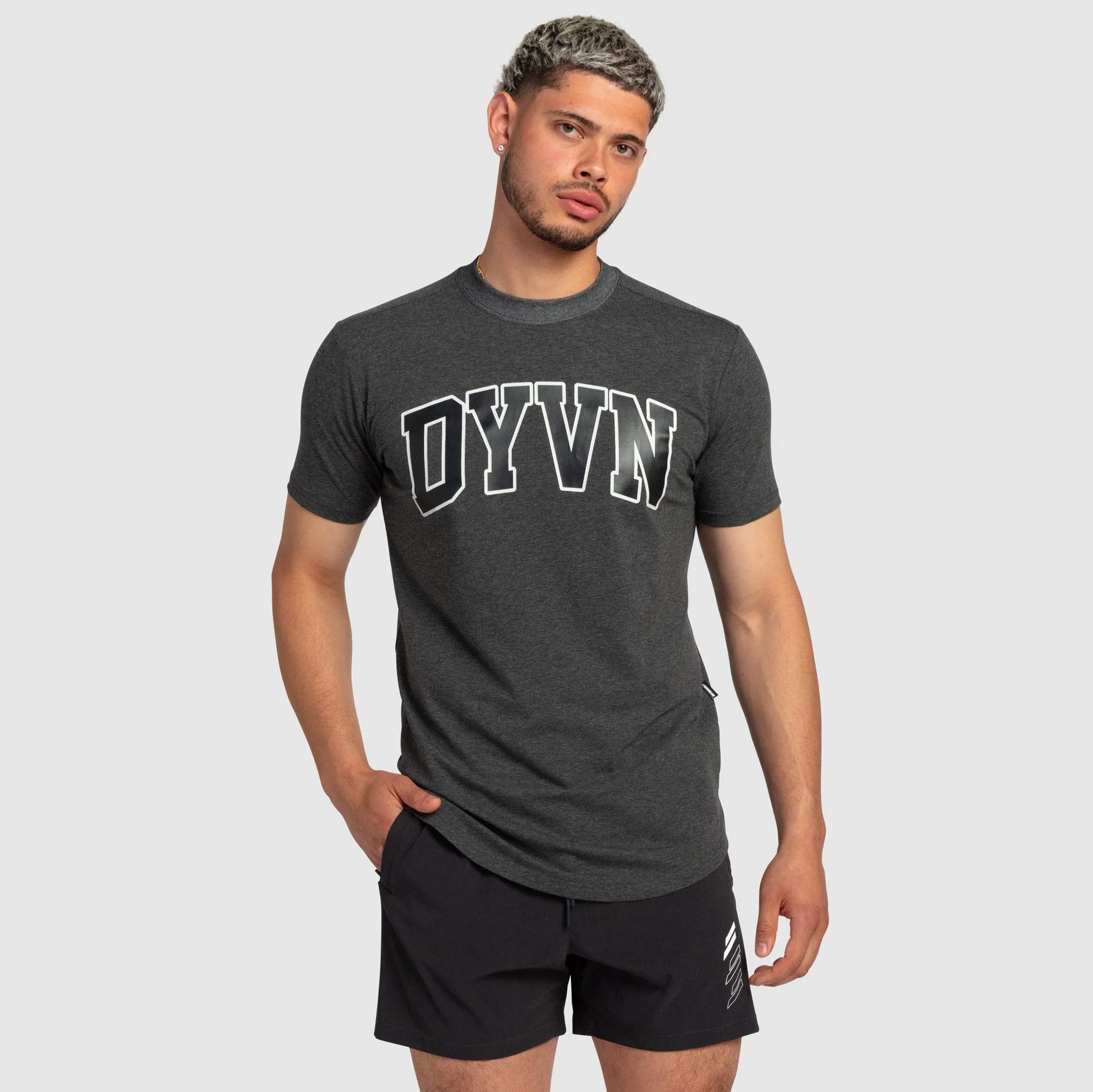 DYVN College Drop Tee - Charcoal sold by DOYOUEVEN
