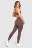 Ribbed Seamless Leggings - Espresso Brown sold by DOYOUEVEN