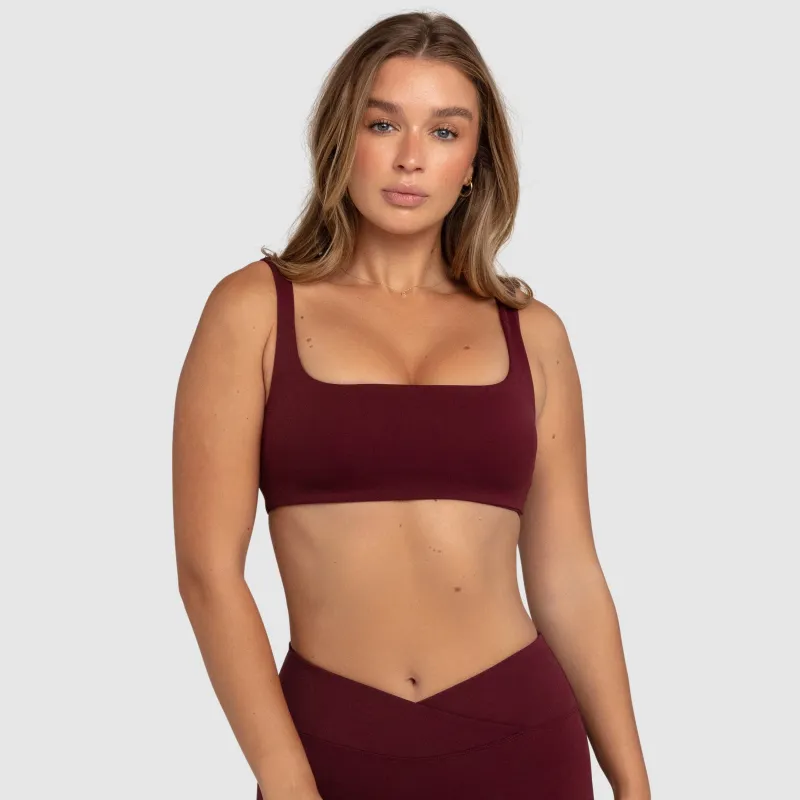 Aura Box-Cut Crop - Dark Cherry sold by DOYOUEVEN