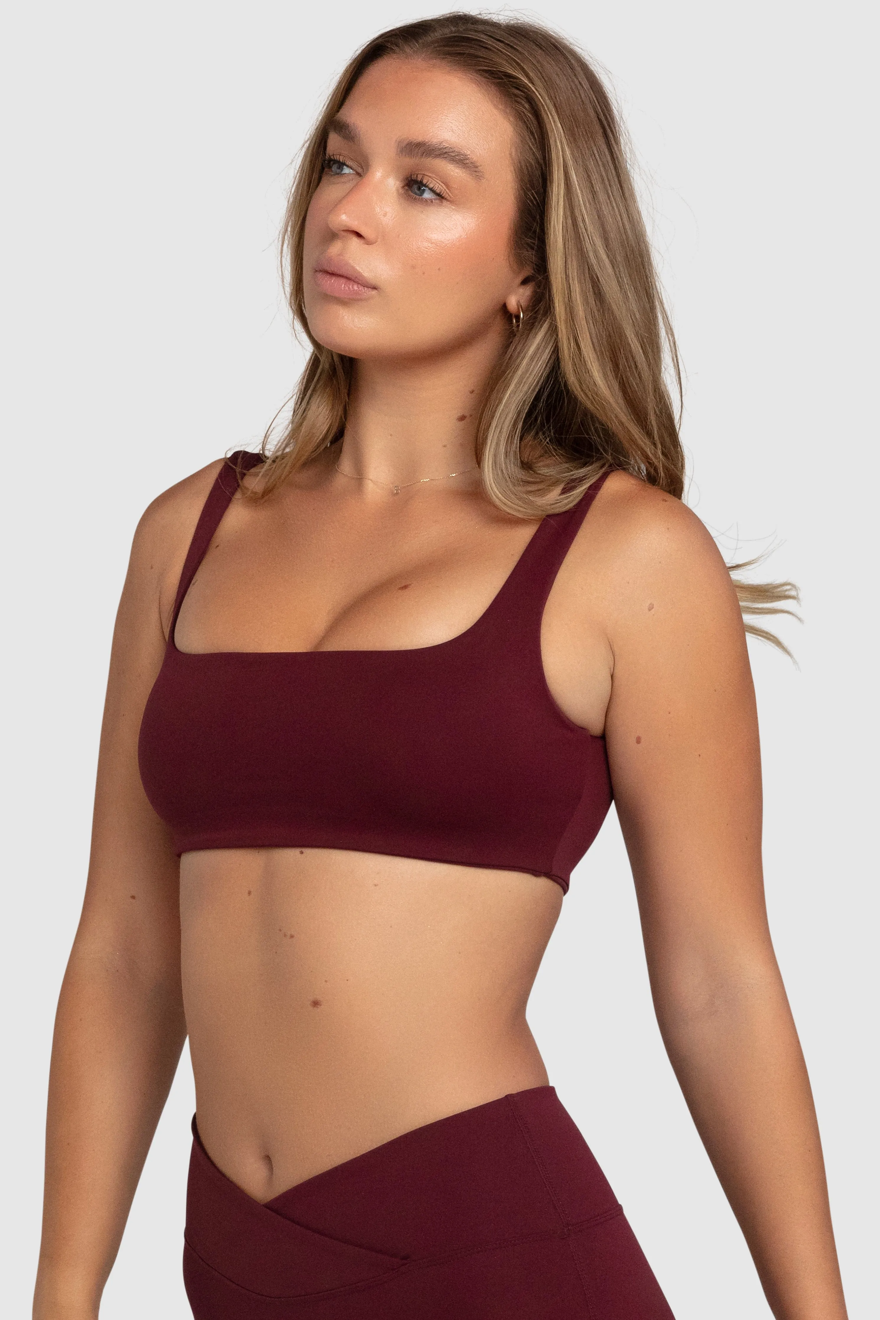 Aura Box-Cut Crop - Dark Cherry sold by DOYOUEVEN product image thumbnail 3
