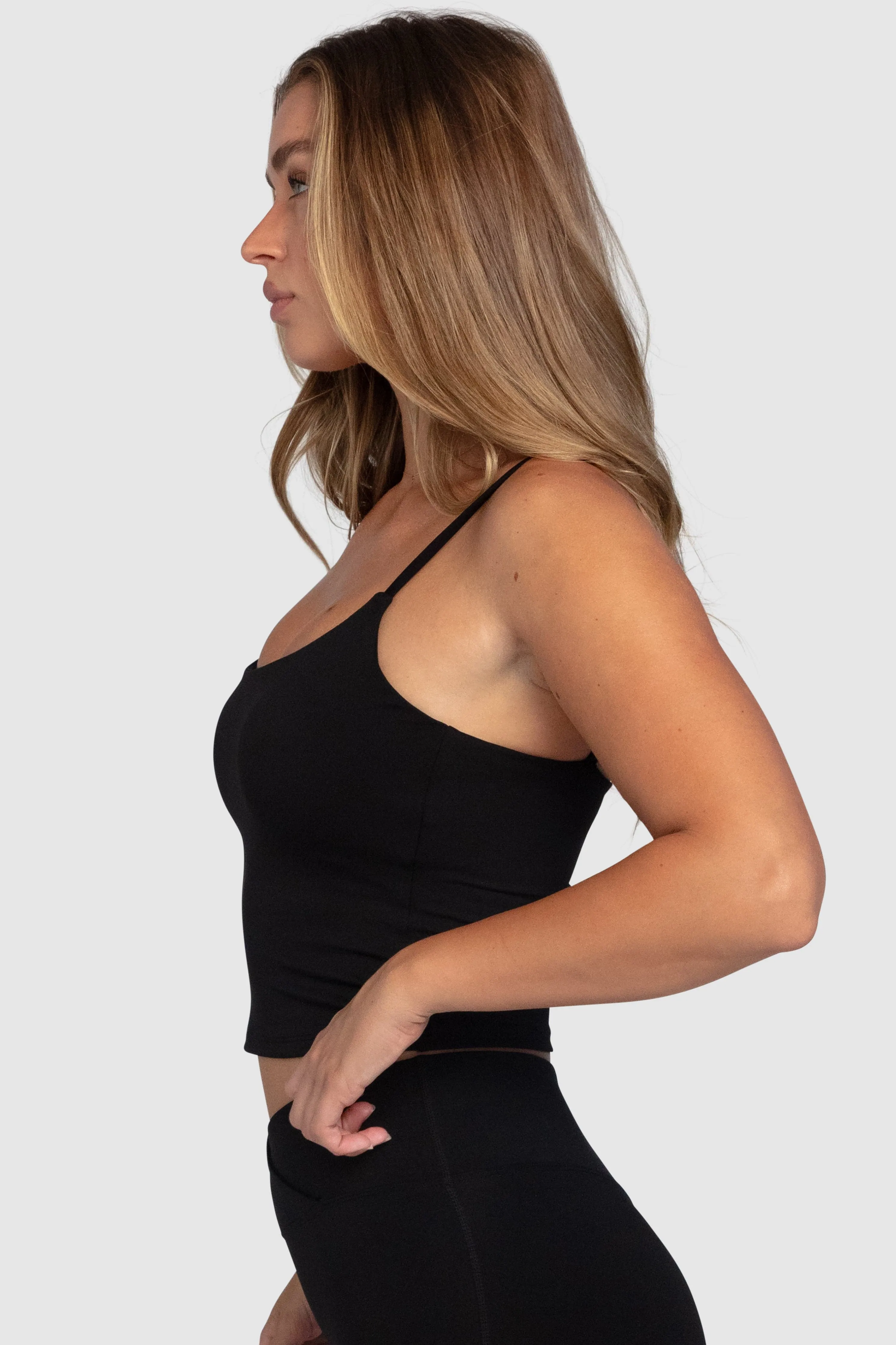 Aura Strappy Tank - Black sold by DOYOUEVEN product image thumbnail 3