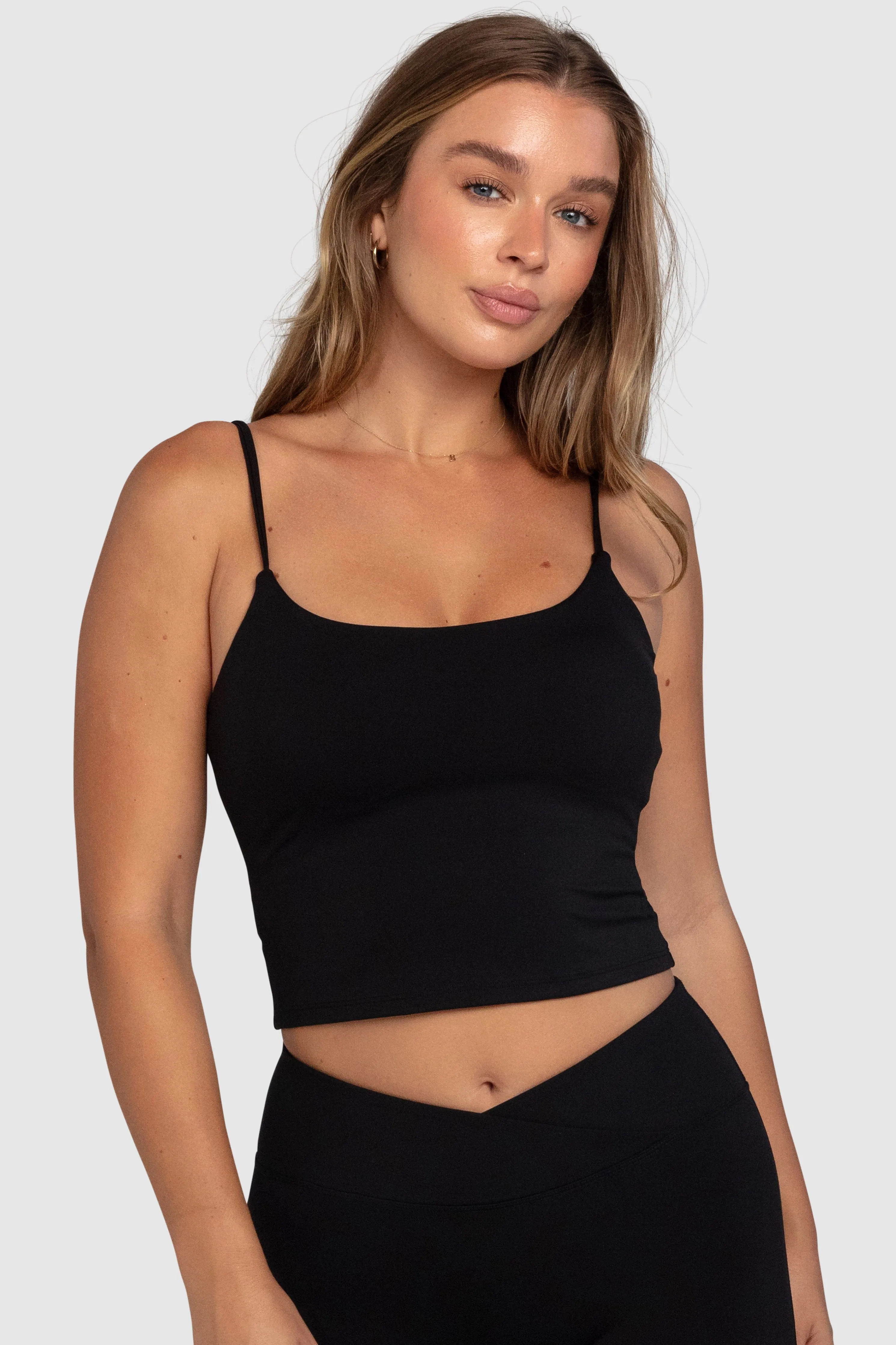 Aura Strappy Tank - Black sold by DOYOUEVEN product image thumbnail 2